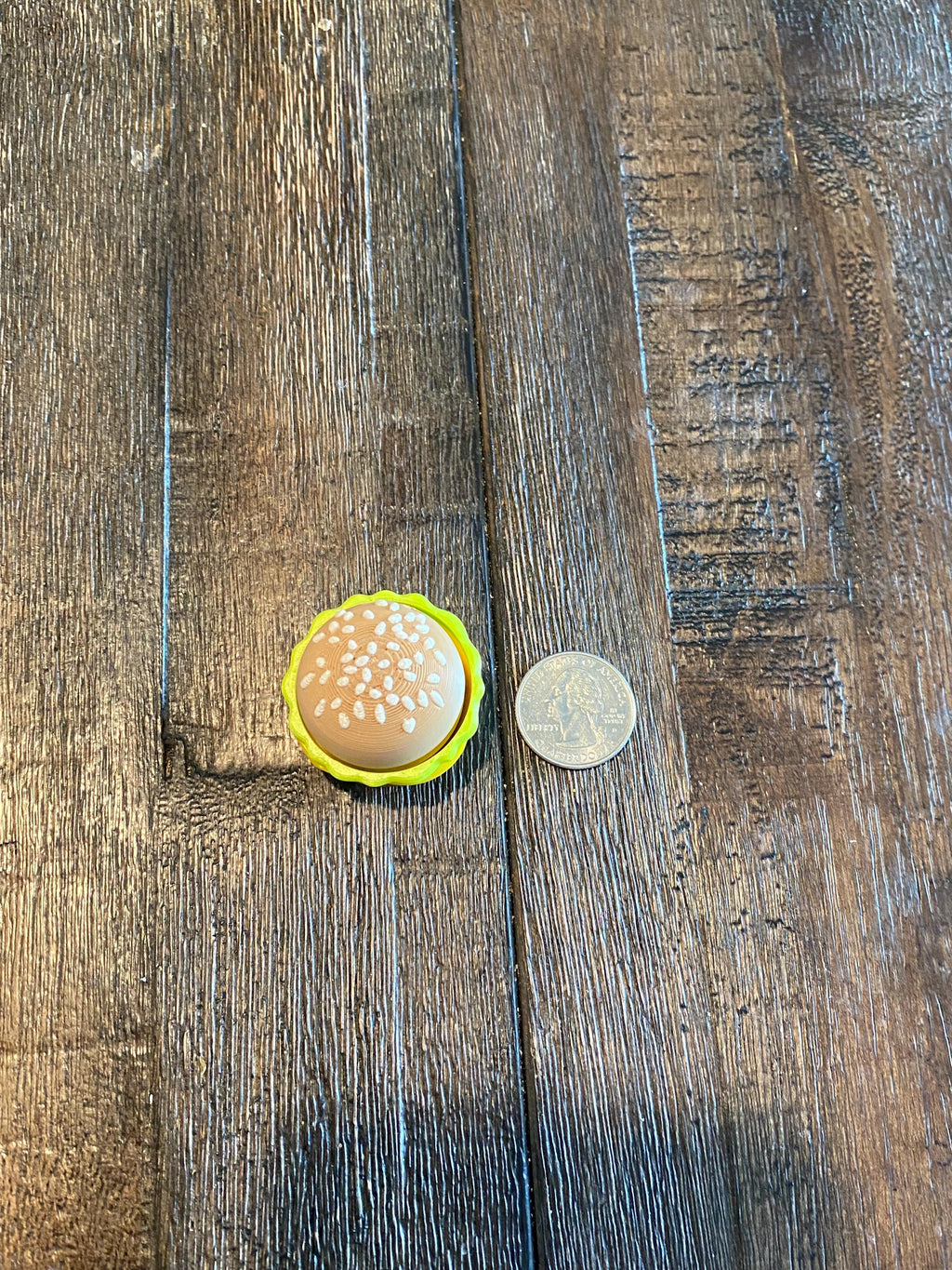 Twisty Cheeseburger Fidget Clicker Keychain  Burger Sensory Toy | Anxiety Stress Relief | 3D Printed