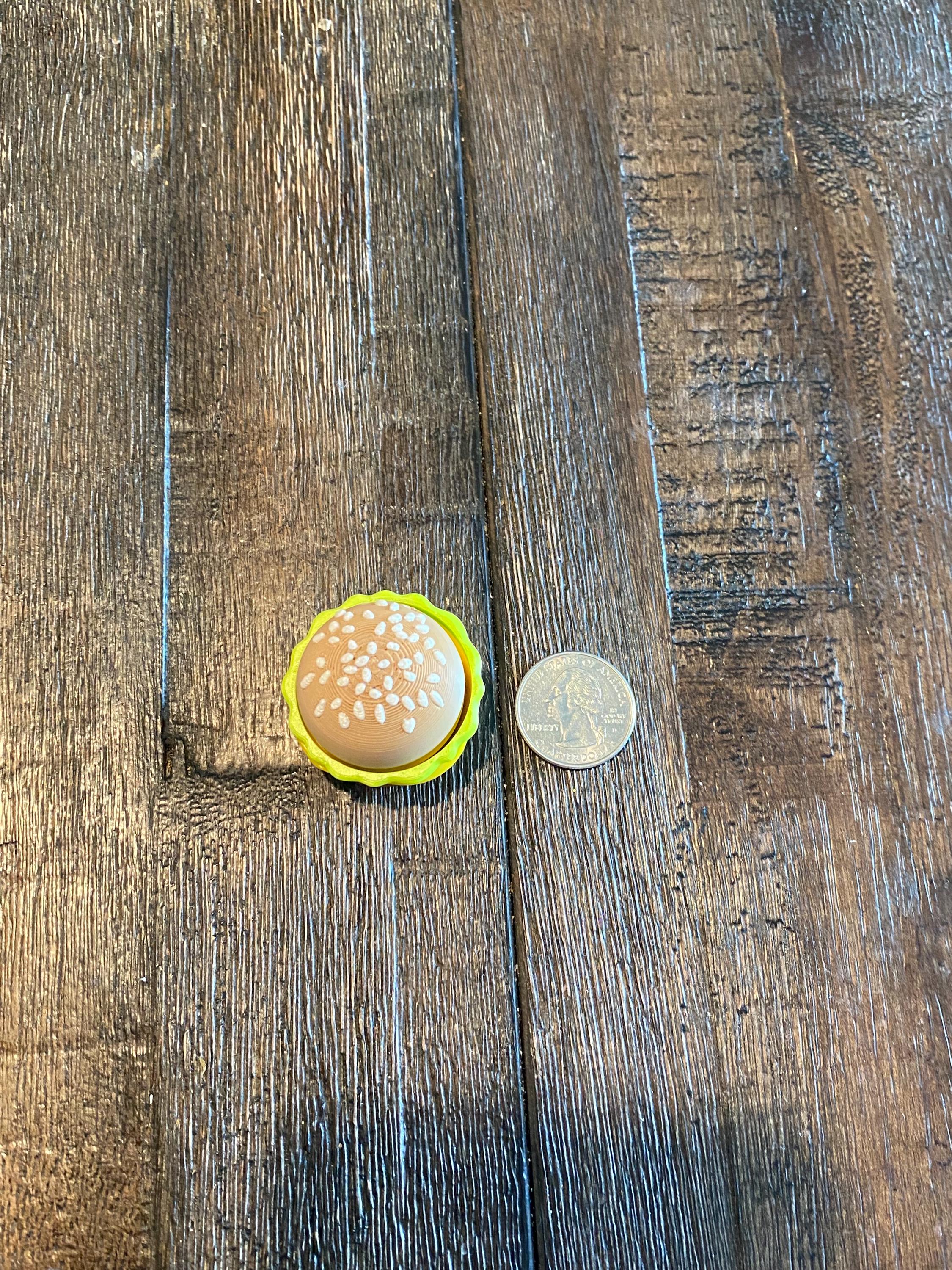 Twisty Cheeseburger Fidget Clicker Keychain  Burger Sensory Toy | Anxiety Stress Relief | 3D Printed