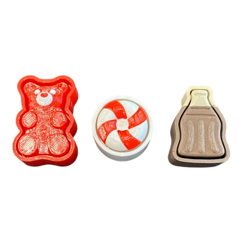 Gummy Candy Fidget Clicker Set | Sensory Toy | Anxiety Stress Relief | 3D Printed