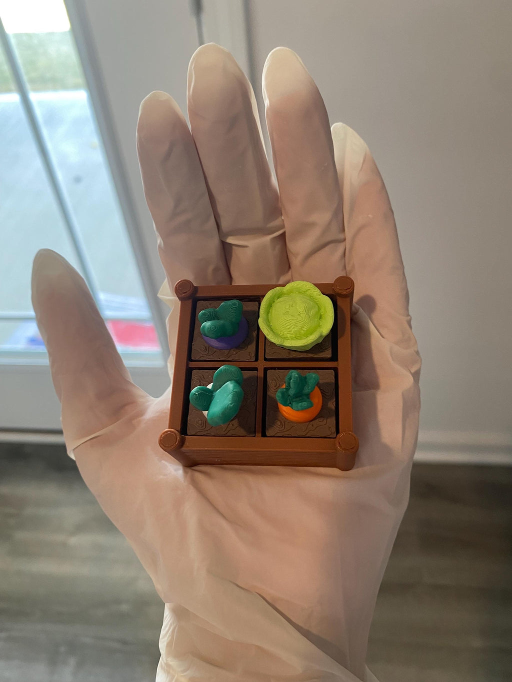 Sensory Rich Veggie Garden Fidget Clicker Keychain | 3D Printed Sensory Toy