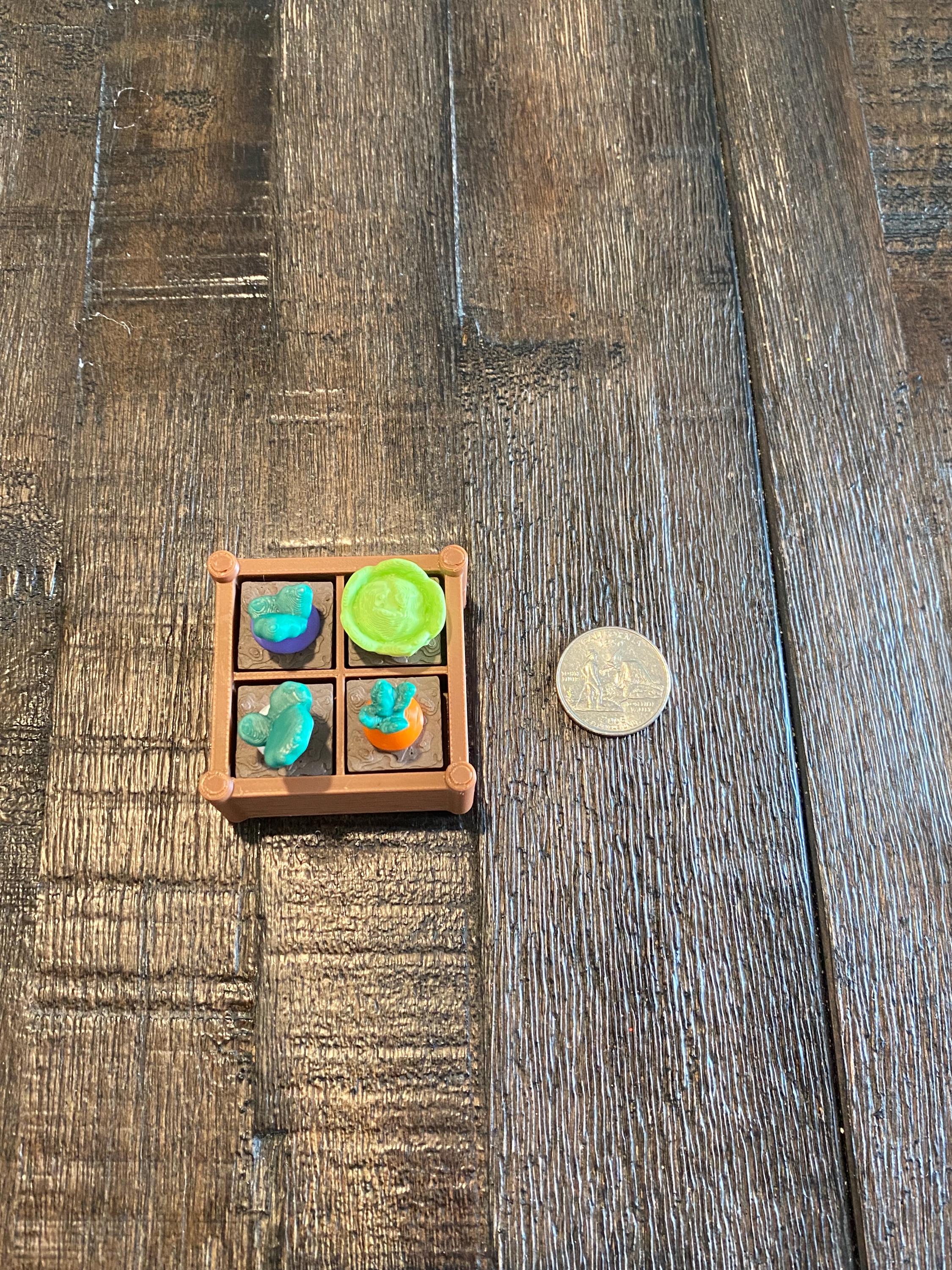 Sensory Rich Veggie Garden Fidget Clicker Keychain | 3D Printed Sensory Toy