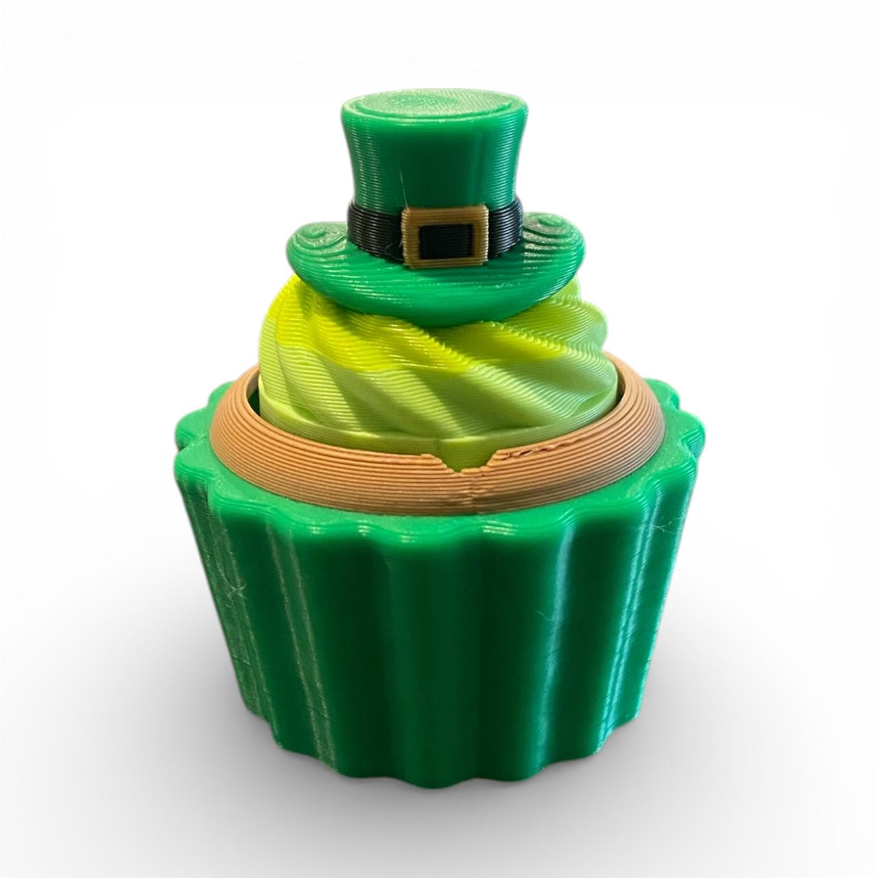 St. Patty Cupcake Fidget Clicker | 3D Printed Sensory Toy