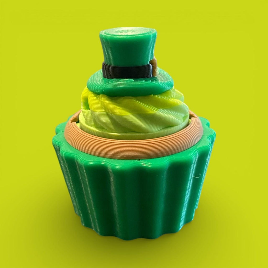 St. Patty Cupcake Fidget Clicker | 3D Printed Sensory Toy