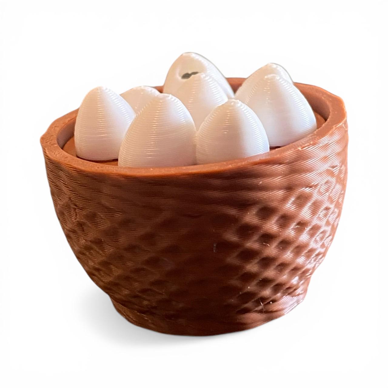 Basket of Eggs Fidget Clicker Keychain | 3D Printed Sensory Toy | Anxiety Relief Gift