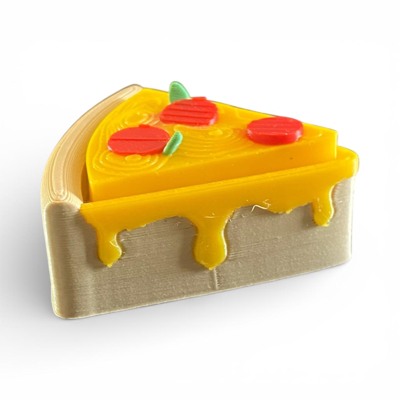 Pizza Slice Fidget Clicker Keychain | 3D Printed Sensory Toy