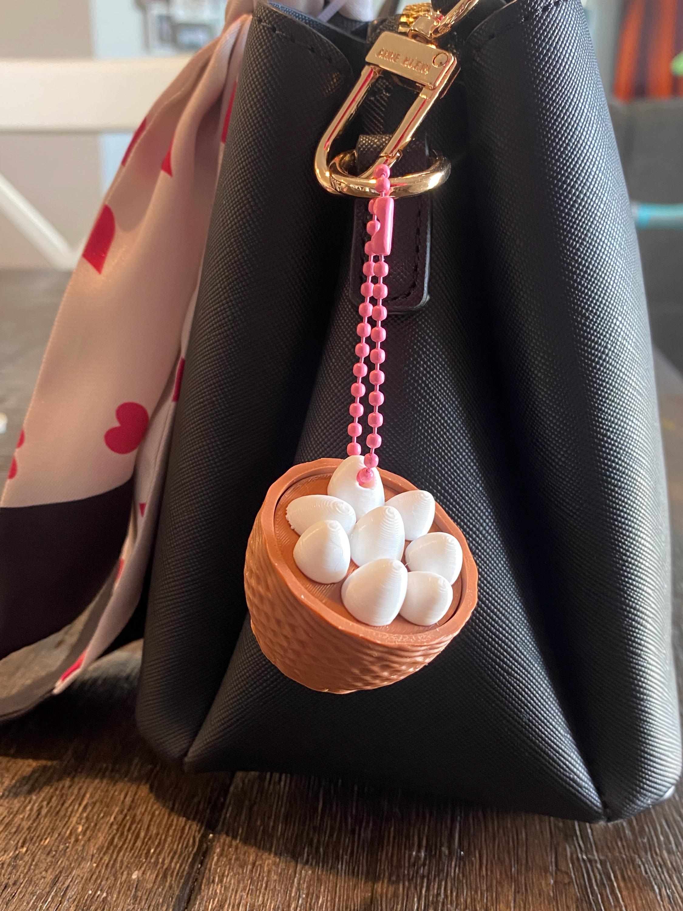 Basket of Eggs Fidget Clicker Keychain | 3D Printed Sensory Toy | Anxiety Relief Gift