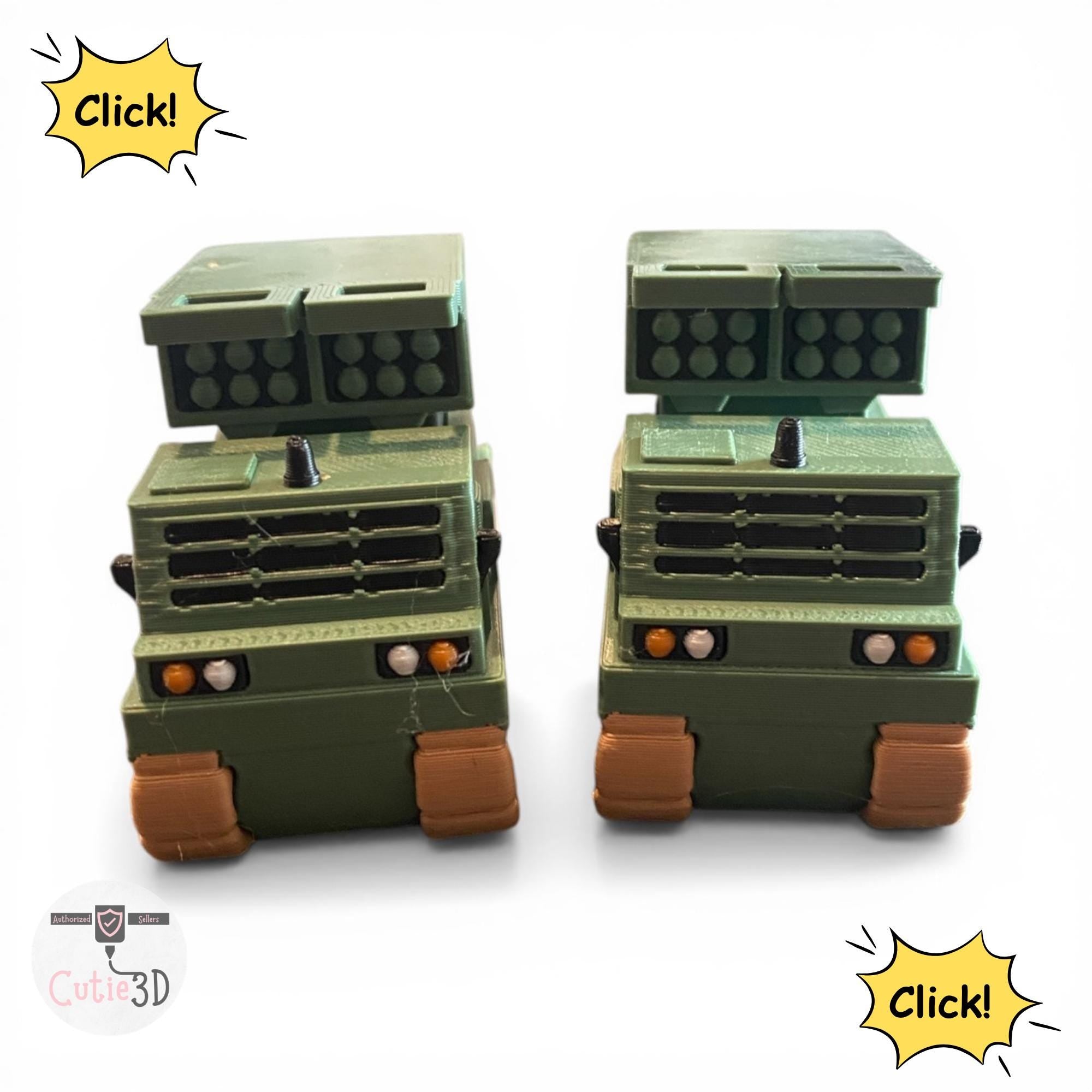 M270 MLRS Fidget Clicker Keychain | 3D Printed Sensory Toy | Unique Anxiety Relief Gift
