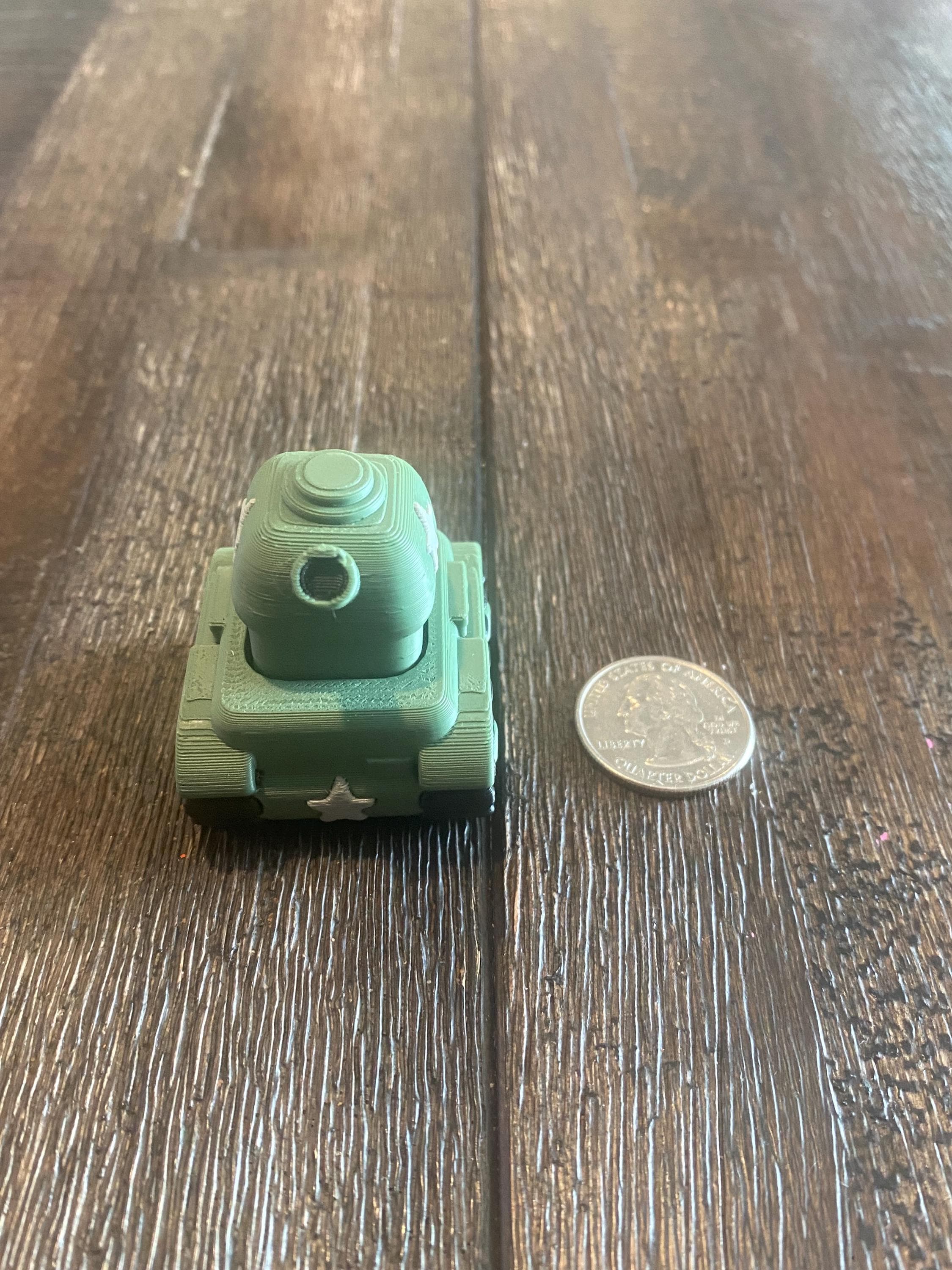 Mini Tank anxiety Fidget Clicker Keychain | 3D Printed Sensory Toy