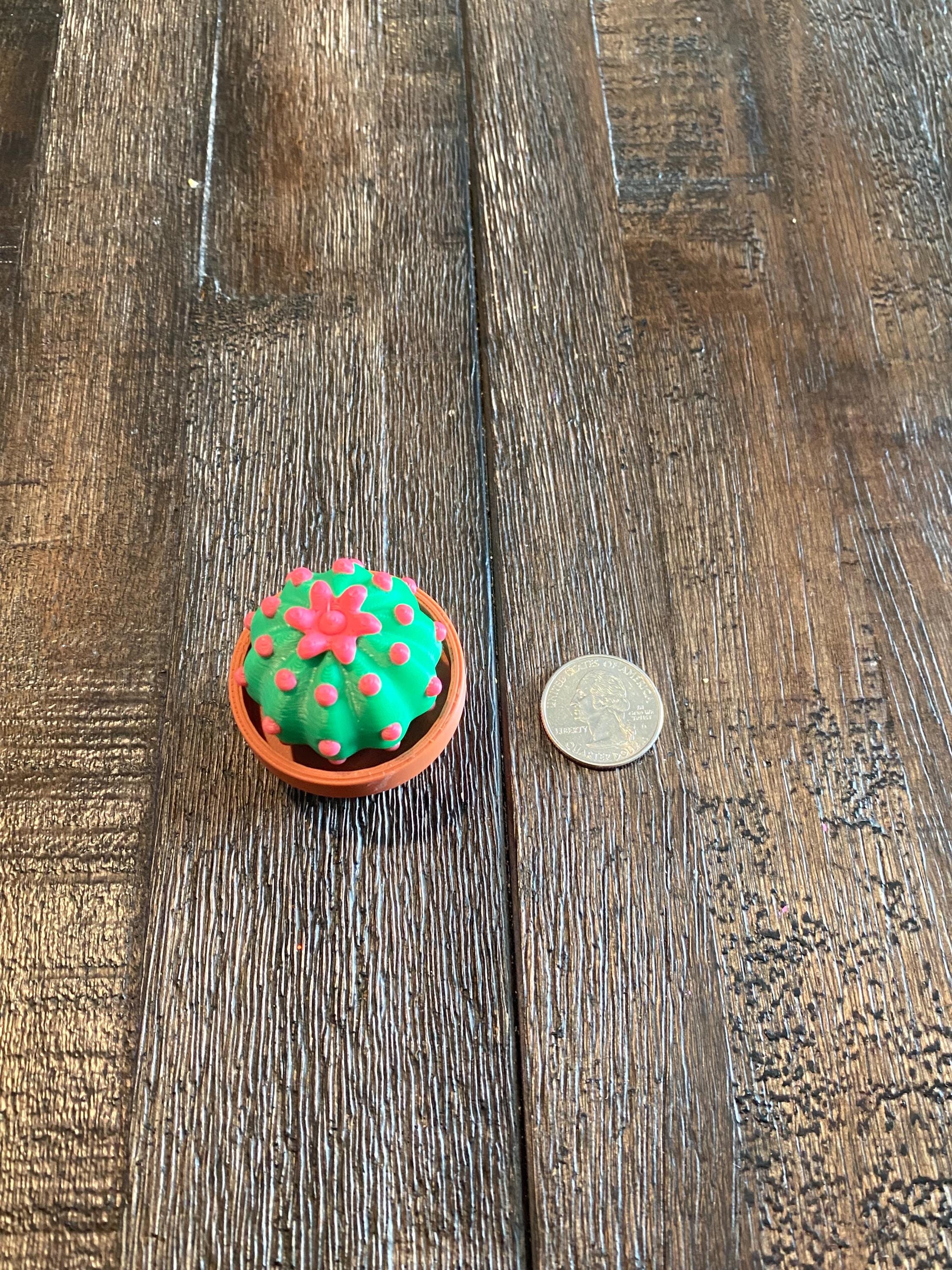 Adorable Cactus Plant Fidget Clicker Keychain | 3D Printed Sensory Toy | Anxiety Relief Gift