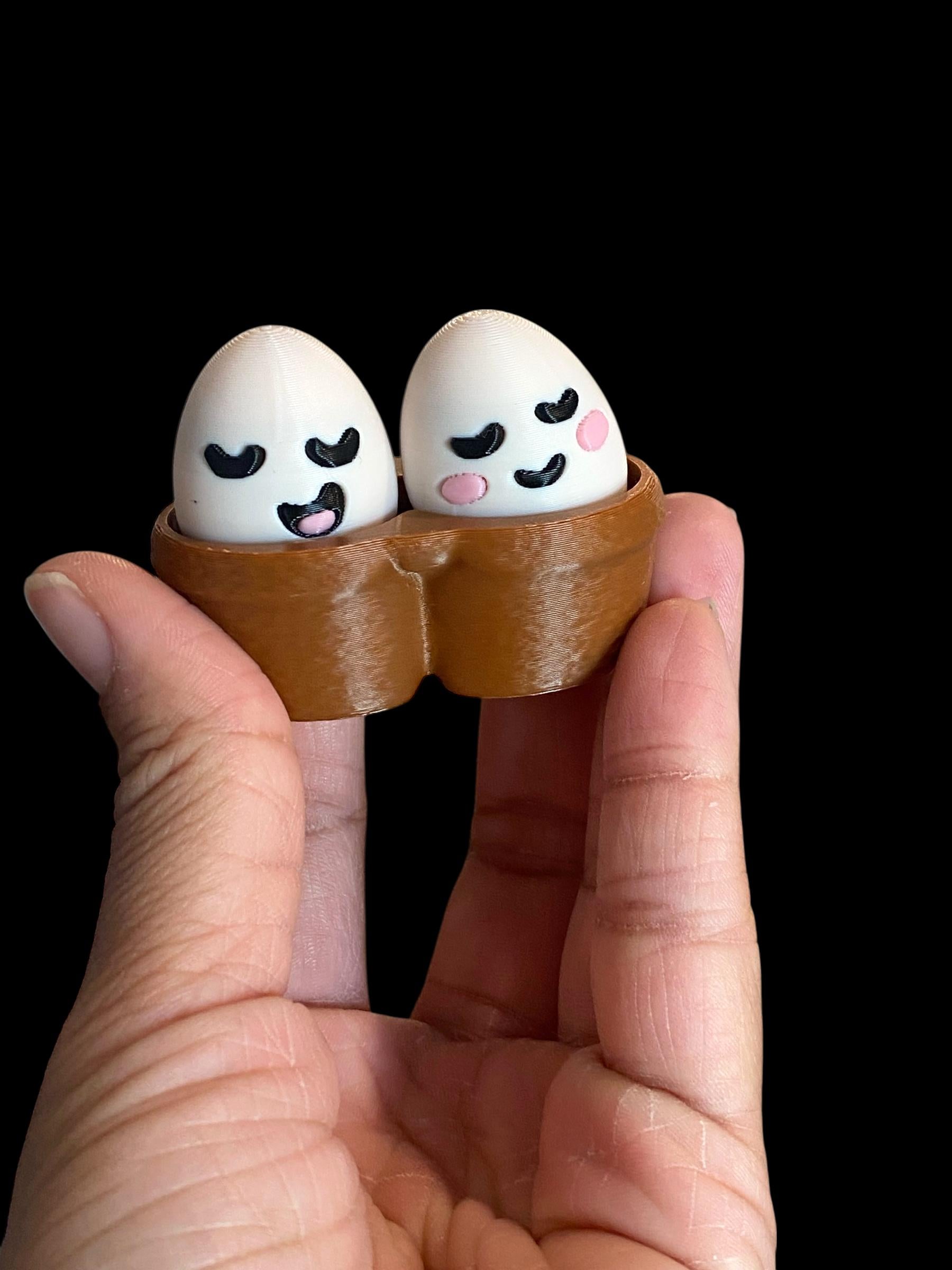 Cozy Chill Eggs Fidget Clicker Keychain | 3D Printed Sensory Toy | Anxiety Relief Gift
