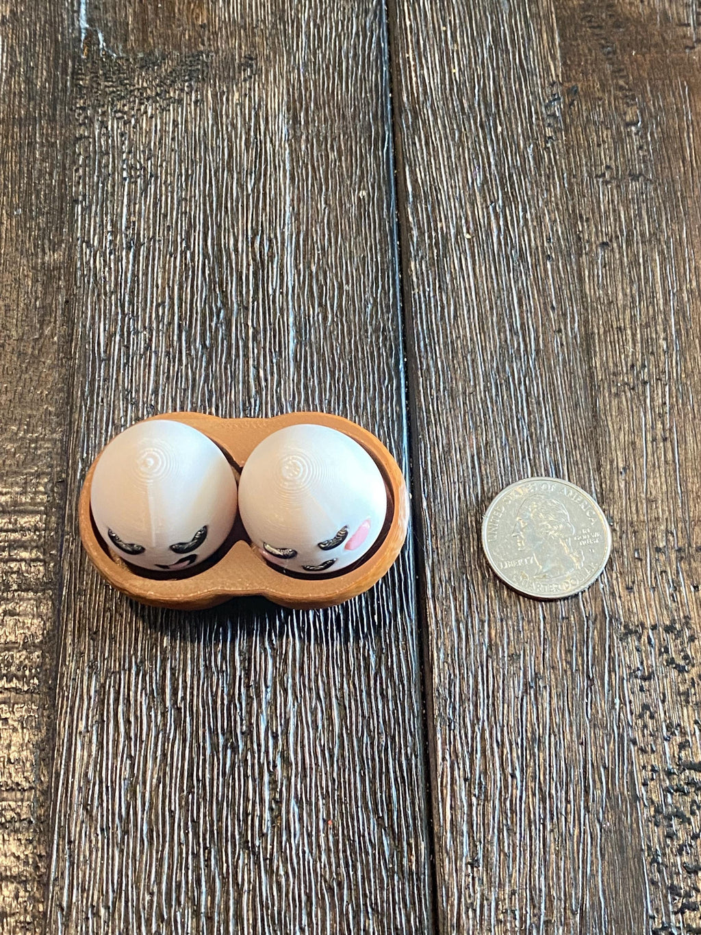 Cozy Chill Eggs Fidget Clicker Keychain | 3D Printed Sensory Toy | Anxiety Relief Gift