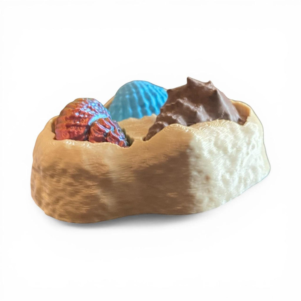 Summer Sea Shells Anxiety Fidget Multi-Clicker Keychain | 3D Printed Sensory Toy