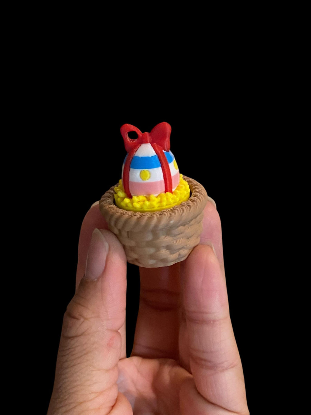 Easter Egg Surprise Basket Anxiety Fidget Clicker Keychain | Sensory Toy | 3D Printed Stress Relief