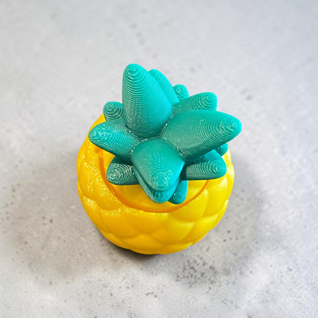 Juicy Pineapple Fidget Clicker Keychain | 3D Printed Sensory Toy | Anxiety Relief Gift