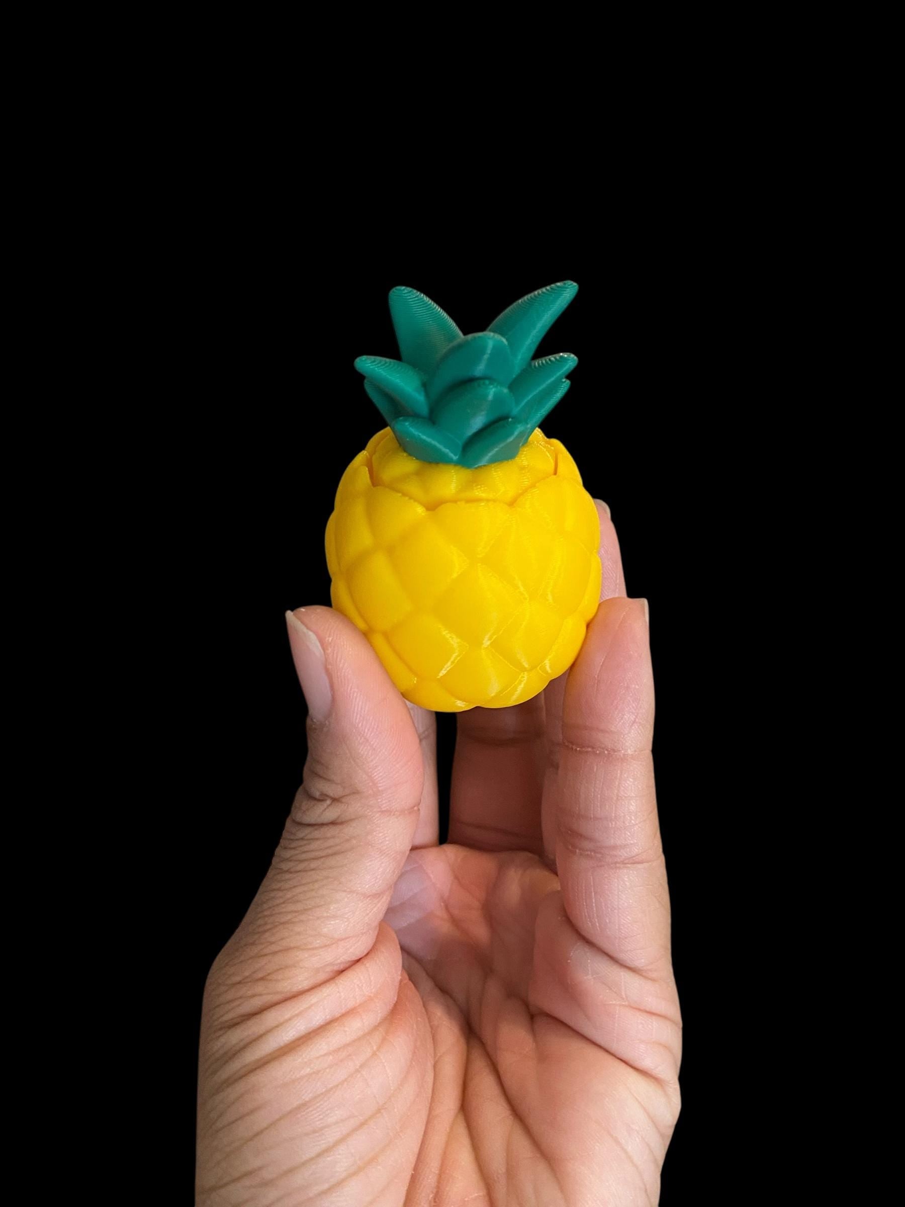 Juicy Pineapple Fidget Clicker Keychain | 3D Printed Sensory Toy | Anxiety Relief Gift