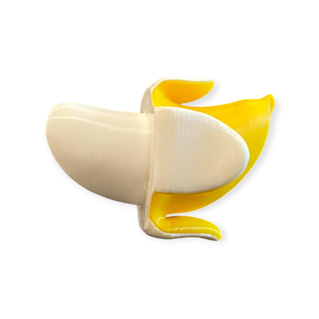 Yummy Peeled Banana Fidget Clicker Keychain | Banana Sensory Toy | Anxiety Stress Relief
