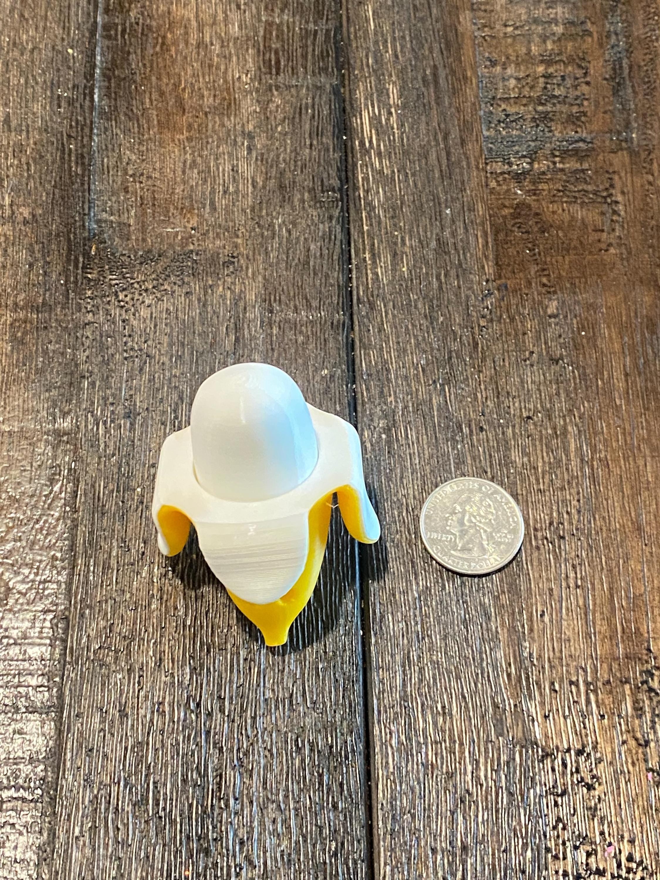 Yummy Peeled Banana Fidget Clicker Keychain | Banana Sensory Toy | Anxiety Stress Relief