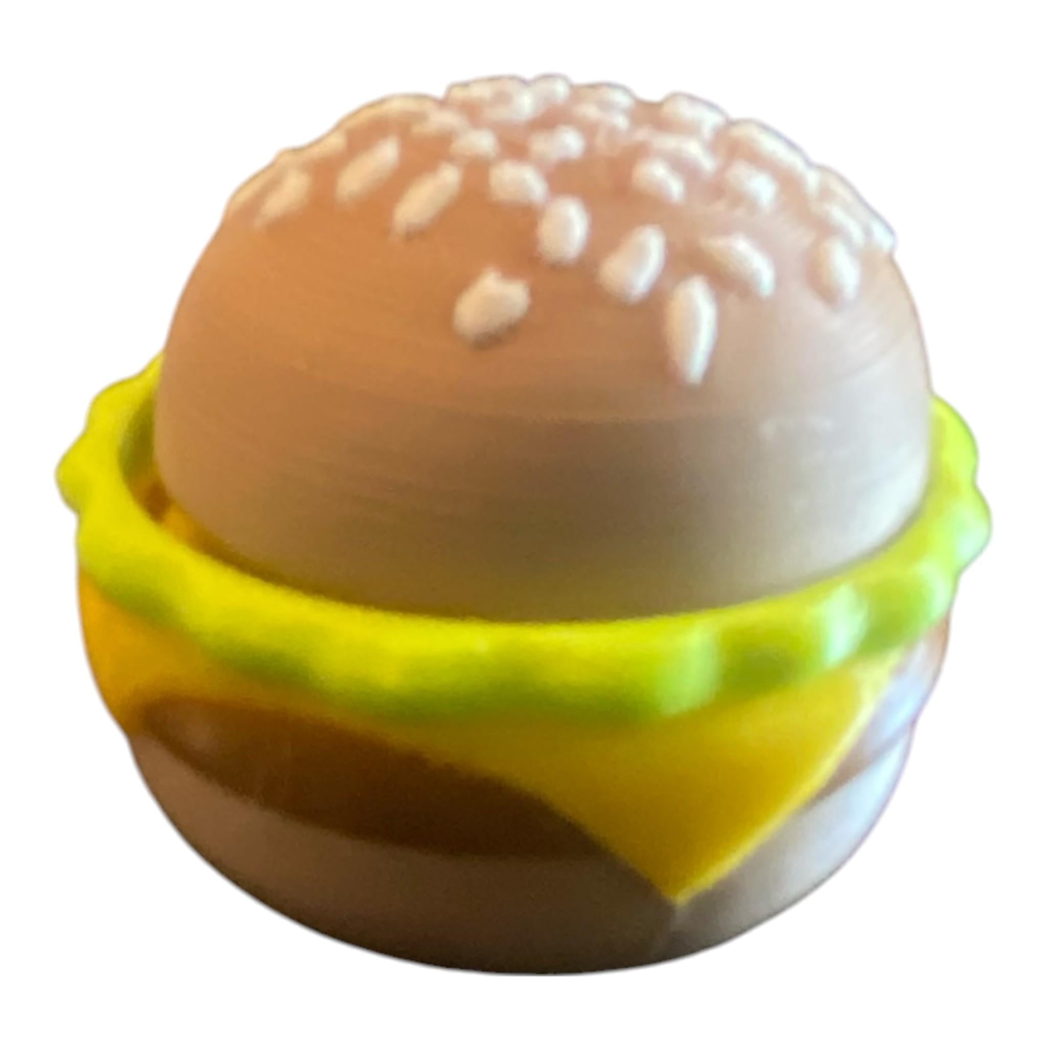 Twisty Cheeseburger Fidget Clicker Keychain  Burger Sensory Toy | Anxiety Stress Relief | 3D Printed