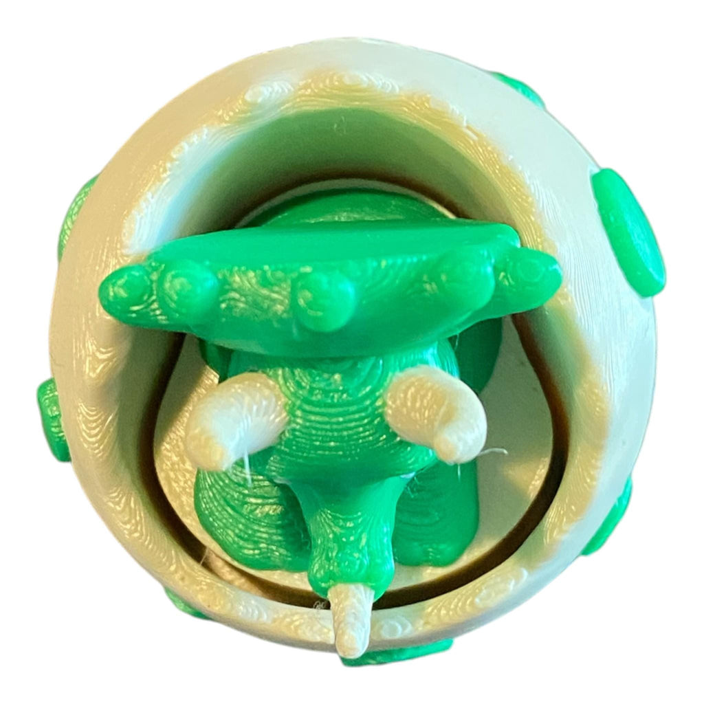 Charming Triceratops in Egg Stress Relief Fidget Clicker | 3D Printed Sensory Toy