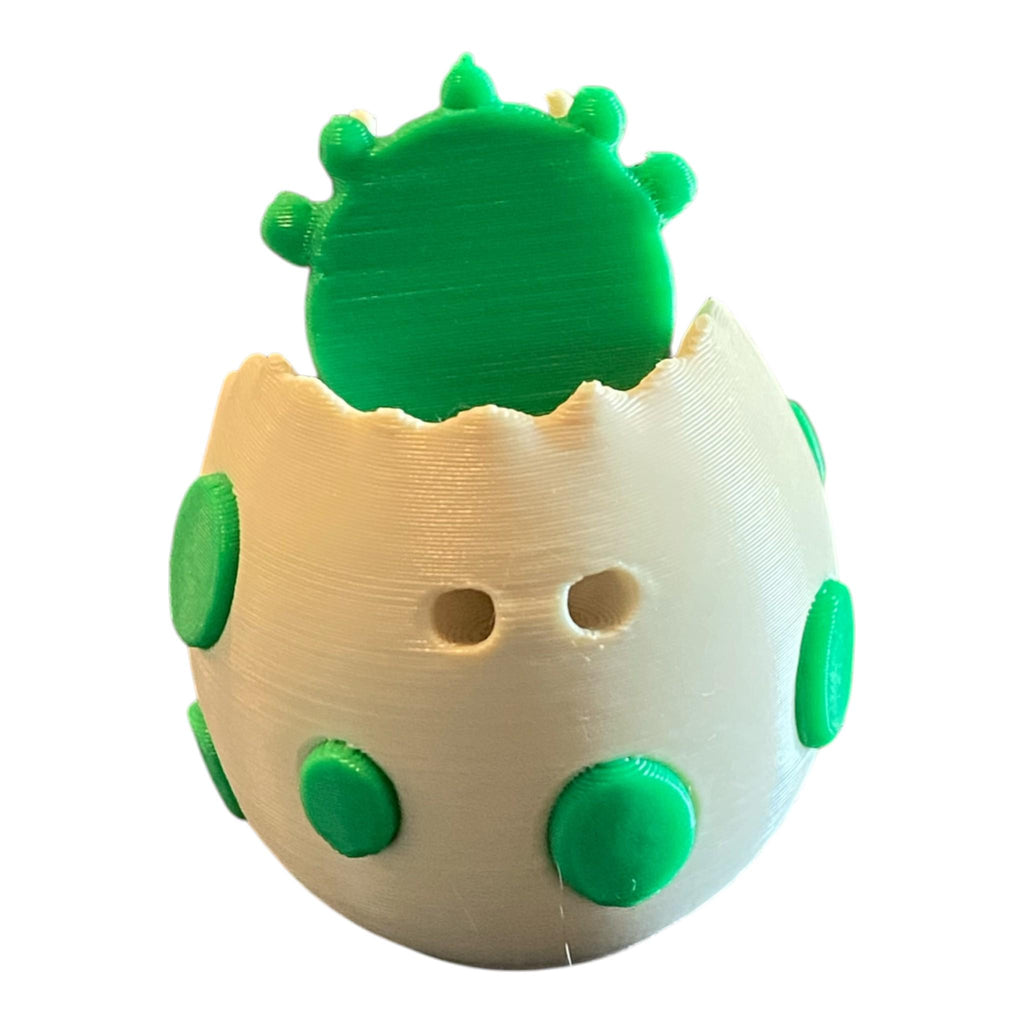 Charming Triceratops in Egg Stress Relief Fidget Clicker | 3D Printed Sensory Toy