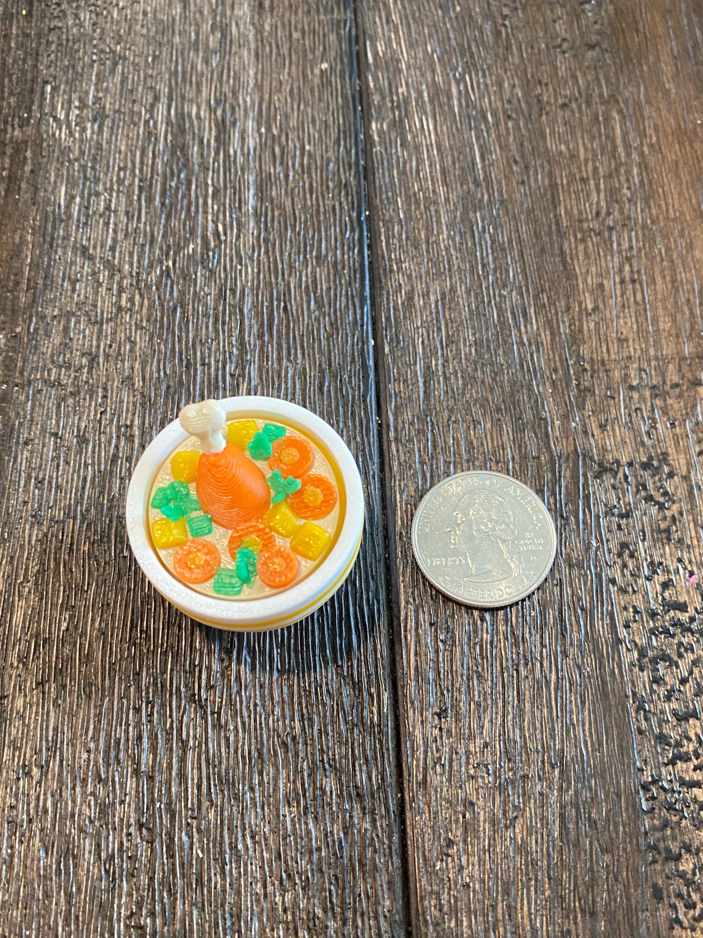 Delicious Chicken Soup Fidget Clicker Keychain | 3D Printed Sensory Toy | Kawaii Comfort Food Gift