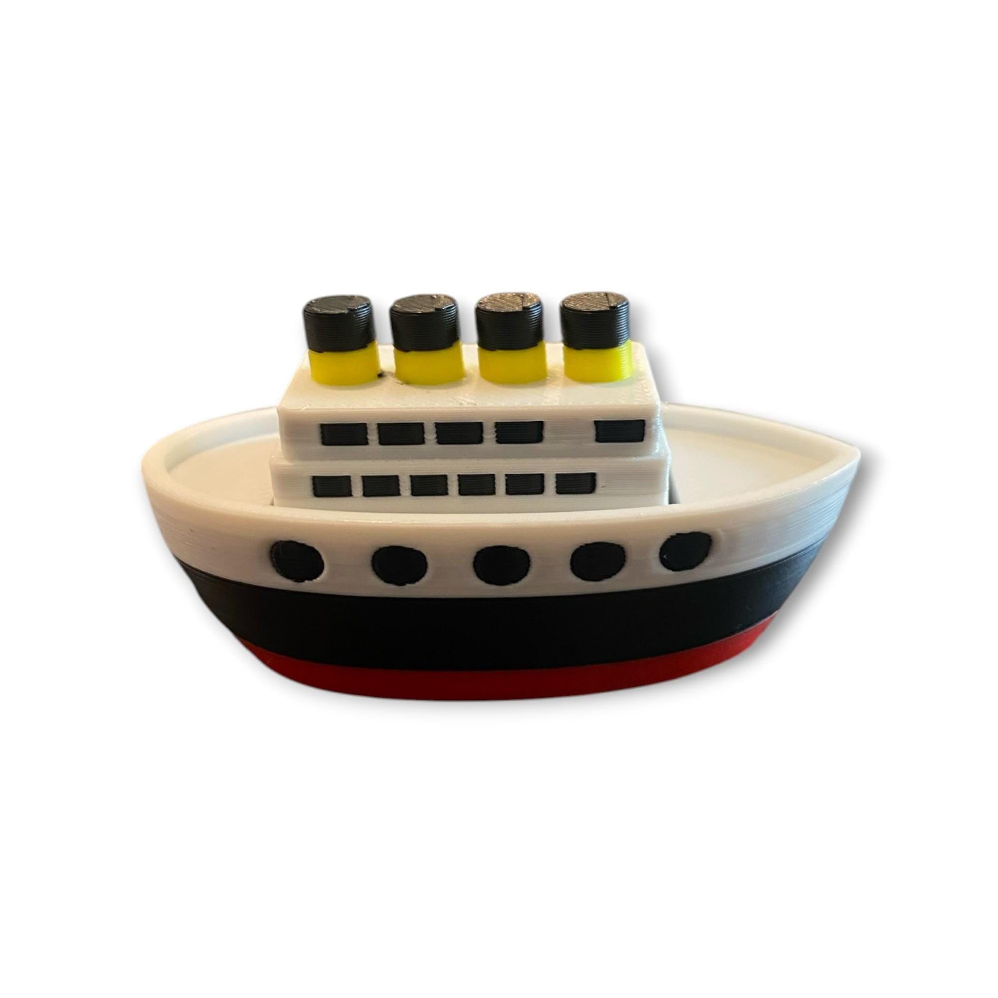 Summer Cruise Ship Fidget Clicker Keychain | 3D Printed Sensory Toy | Vacation Gift