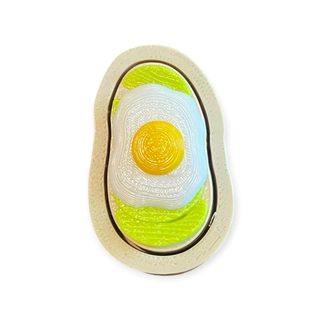 Tiny Bruschetta Bite Fidget Clicker Keychain | 3D Printed Sensory Toy | Foodie Gift