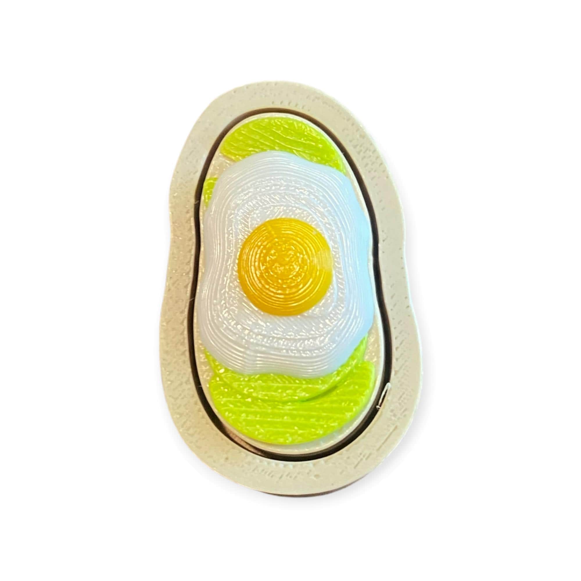 Tiny Bruschetta Bite Fidget Clicker Keychain | 3D Printed Sensory Toy | Foodie Gift