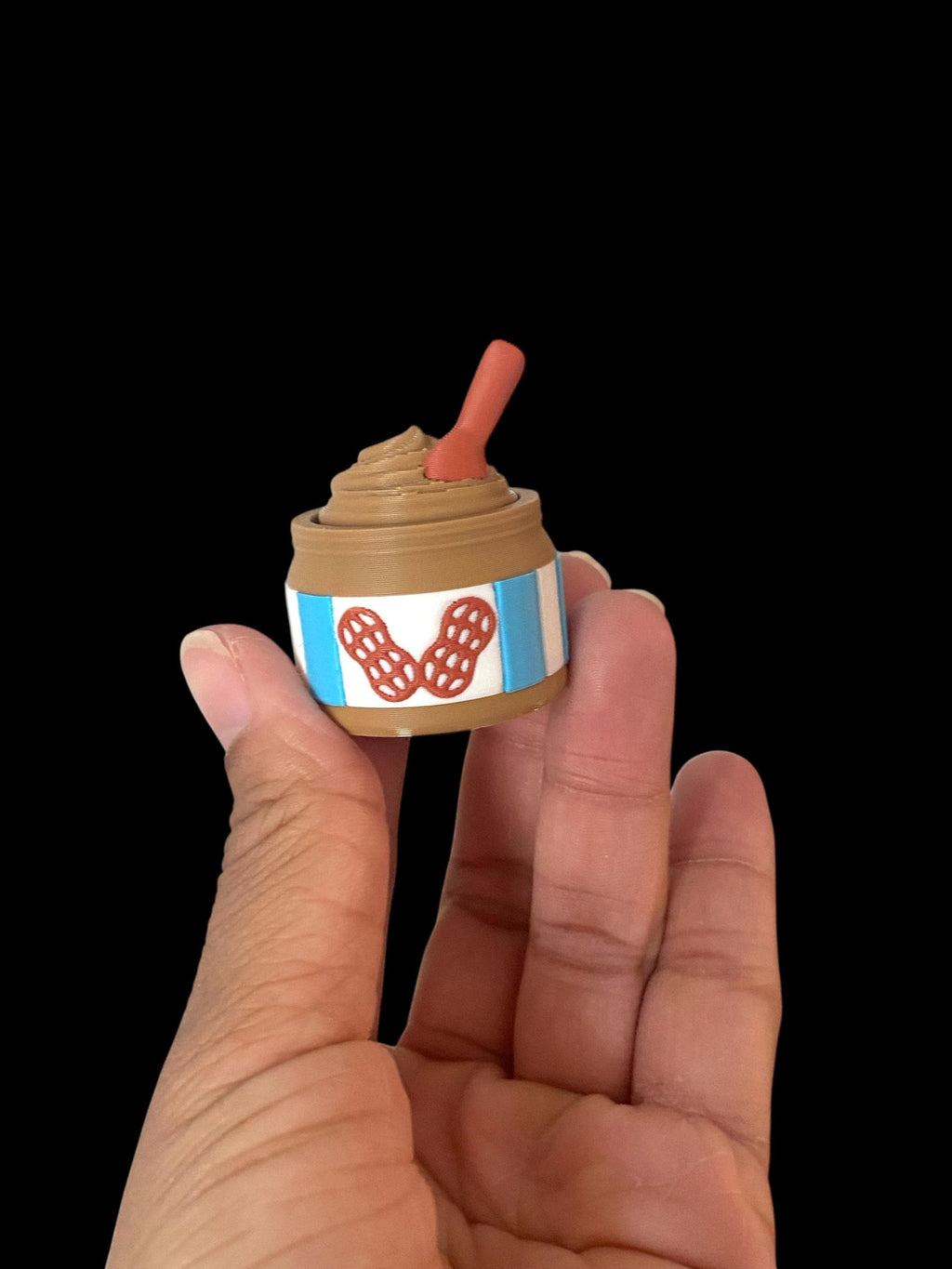 Peanut Butter Jar Fidget Clicker Keychain | Kawaii Sensory Toy | Foodie Gift
