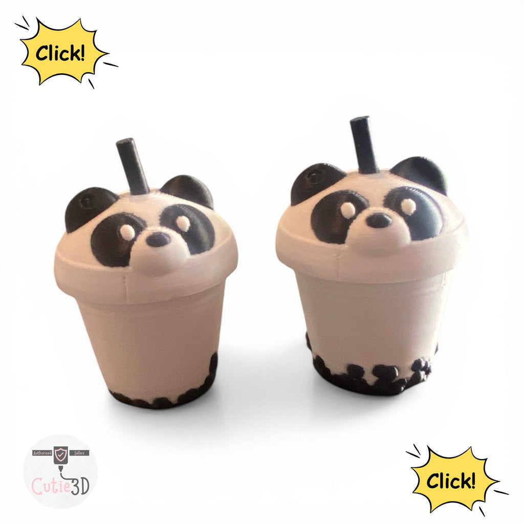 Twisty Bear Boba Fidget Keychain | 3D Printed Sensory Toy, Stress Relief Clicker