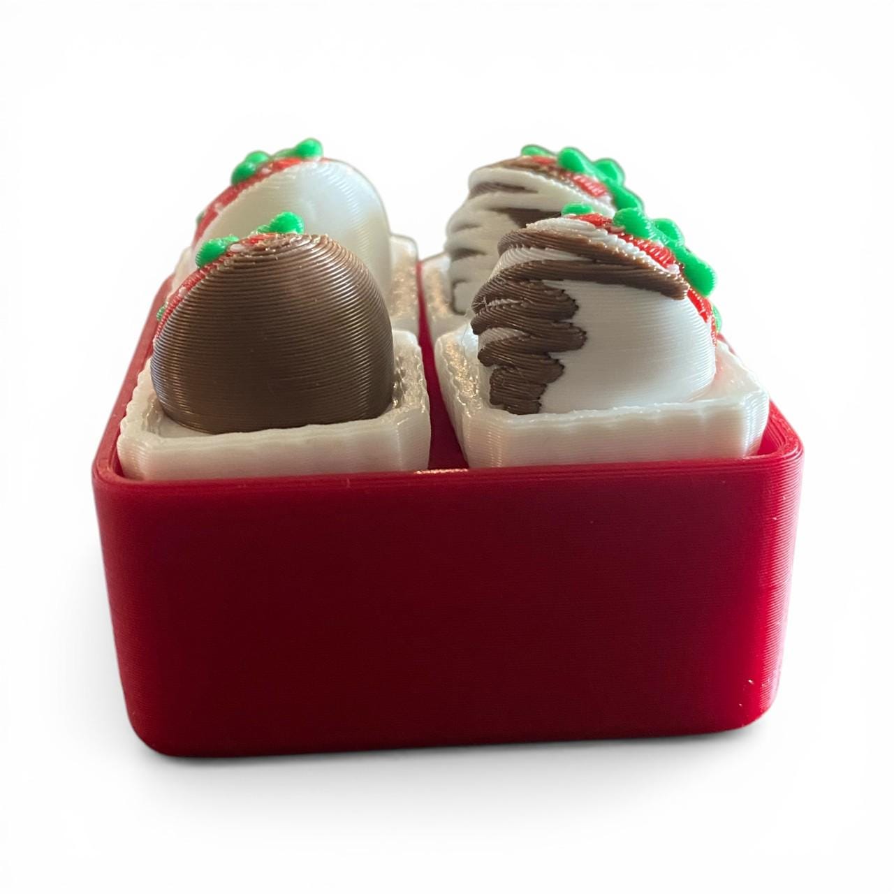 Custom Strawberry Snack Box Fidget Clicker Keychain | 3D Printed Sensory Toy | Foodie Gift