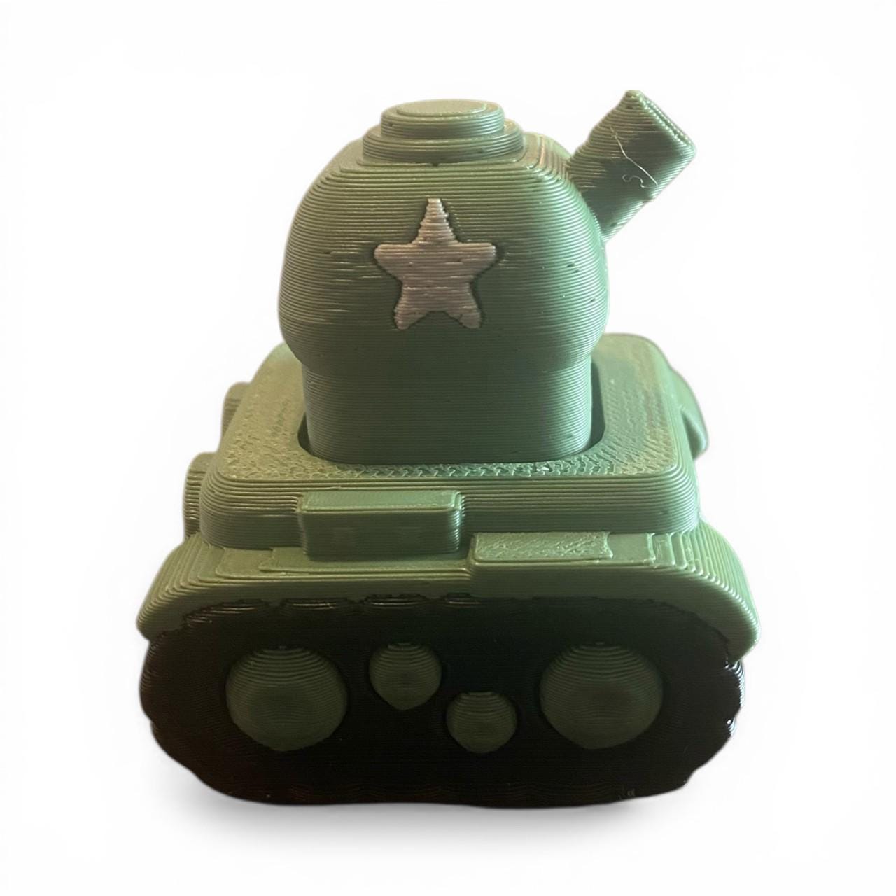 Mini Tank anxiety Fidget Clicker Keychain | 3D Printed Sensory Toy