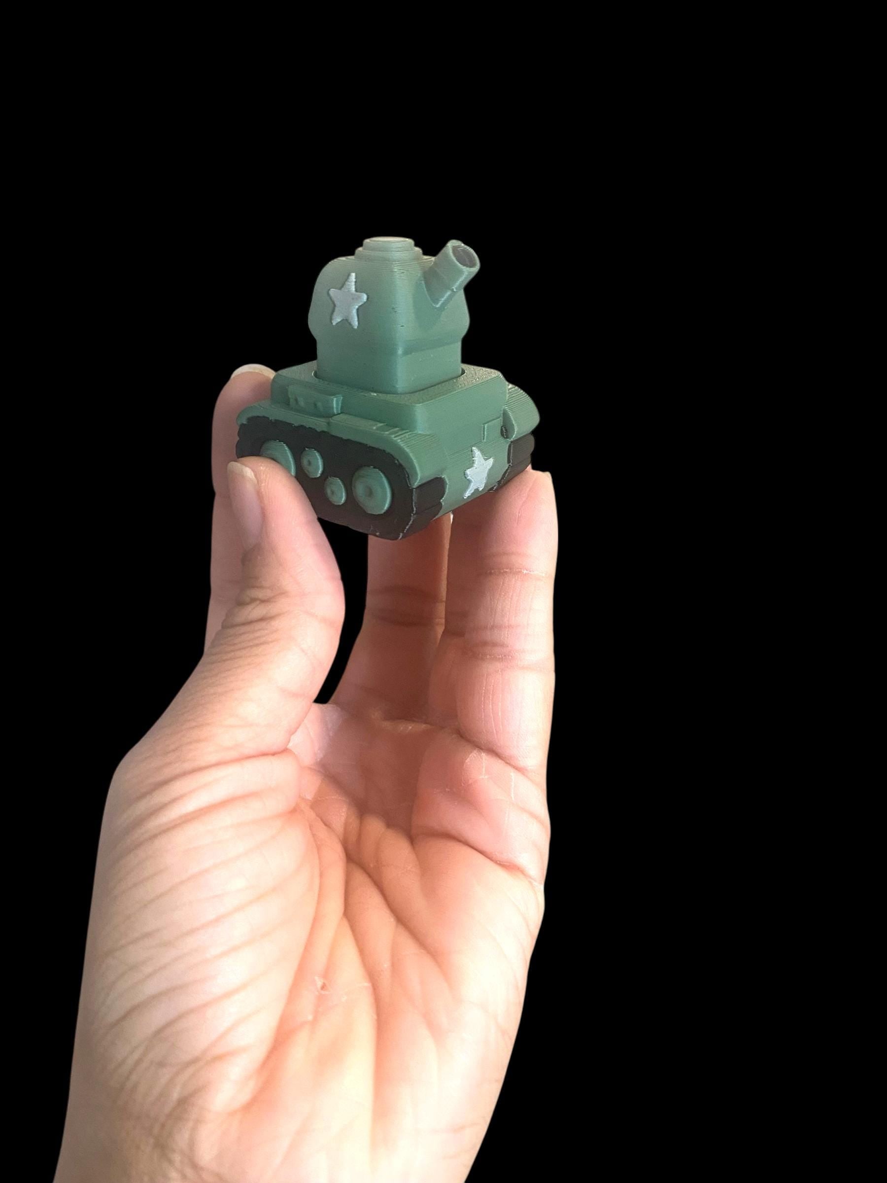 Mini Tank anxiety Fidget Clicker Keychain | 3D Printed Sensory Toy