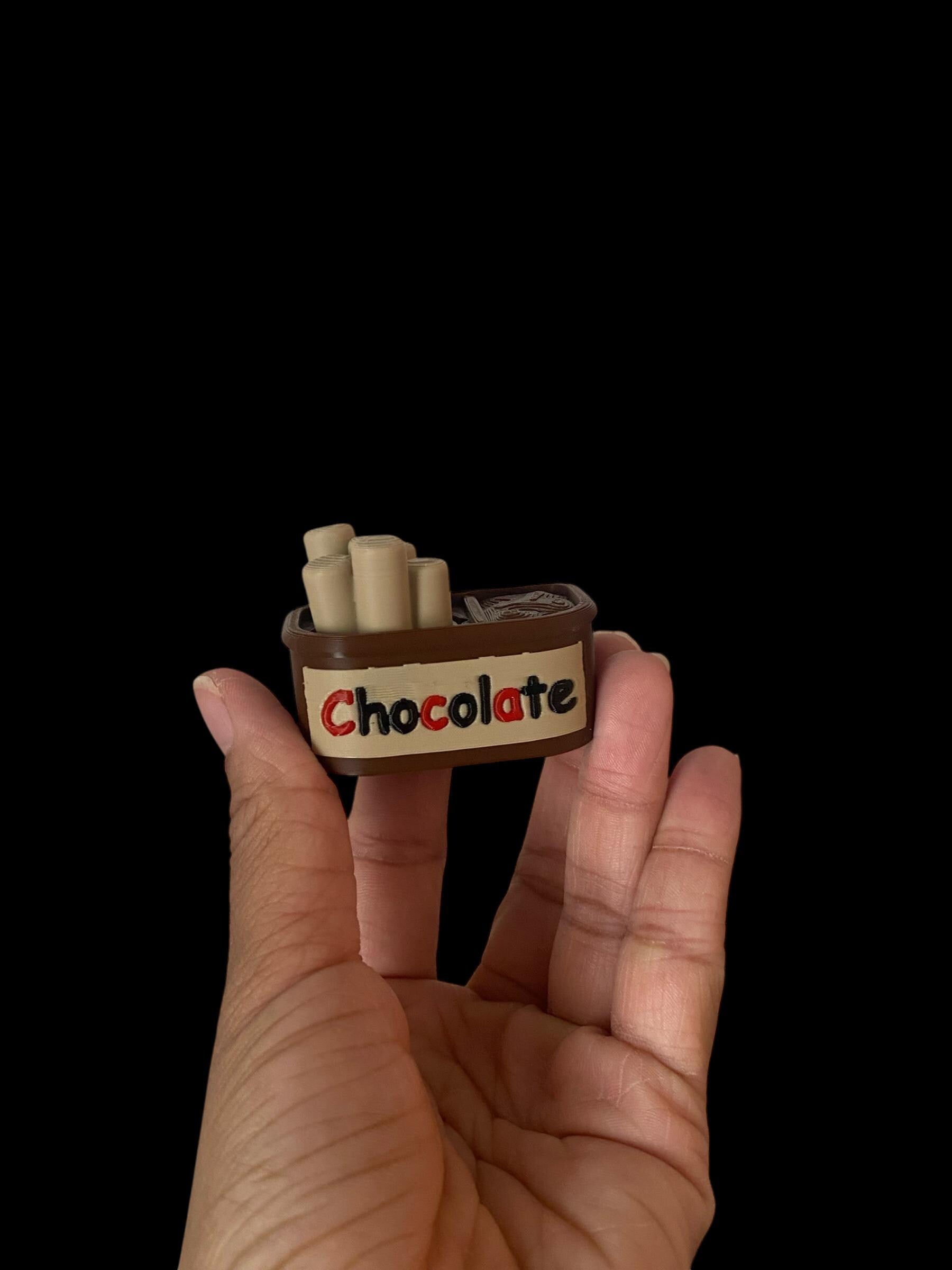 Yummy Chocolaty Breadstick Fidget Clicker Keychain | 3D Printed Sensory Toy | Foodie Gift