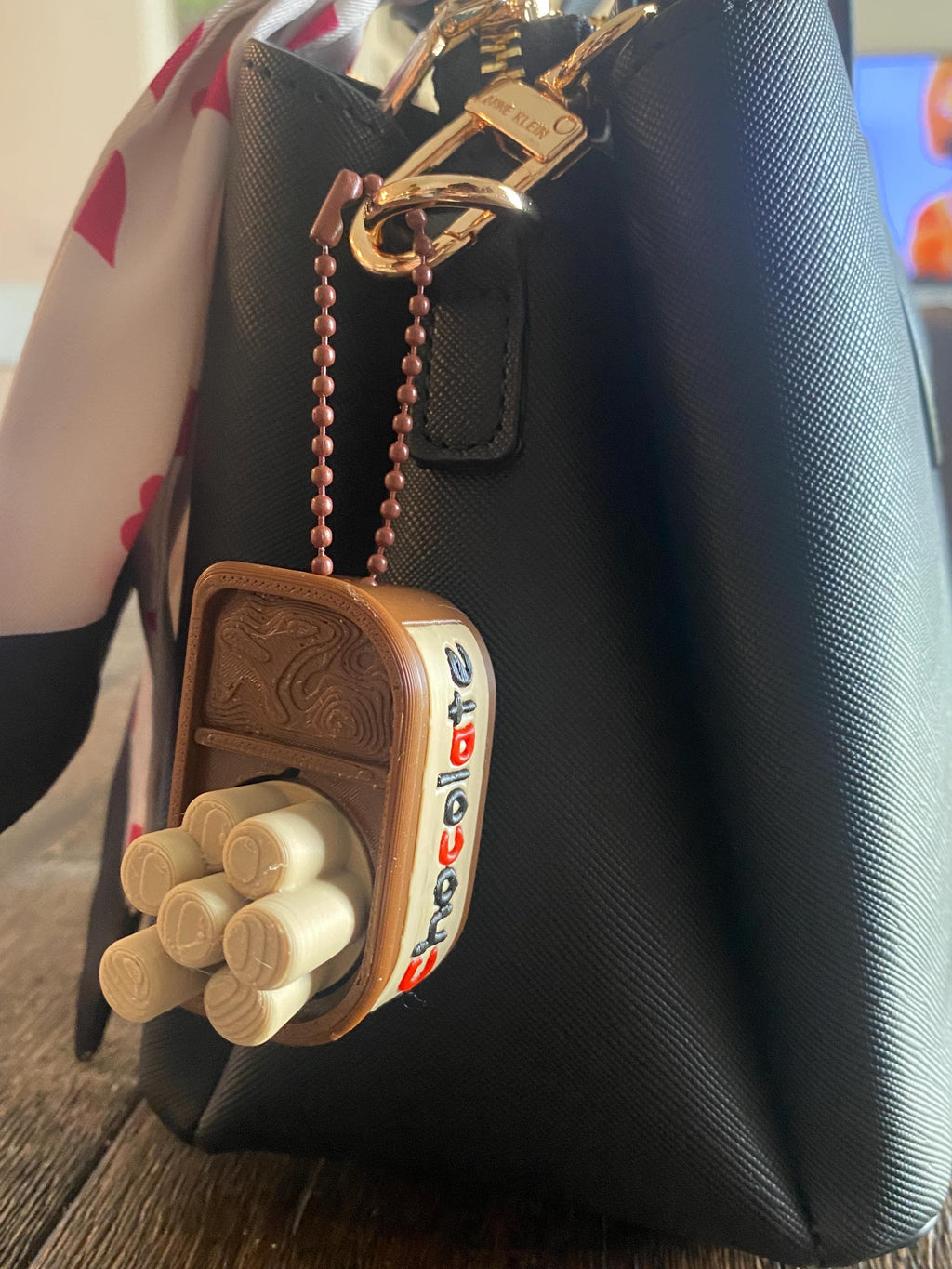 Yummy Chocolaty Breadstick Fidget Clicker Keychain | 3D Printed Sensory Toy | Foodie Gift