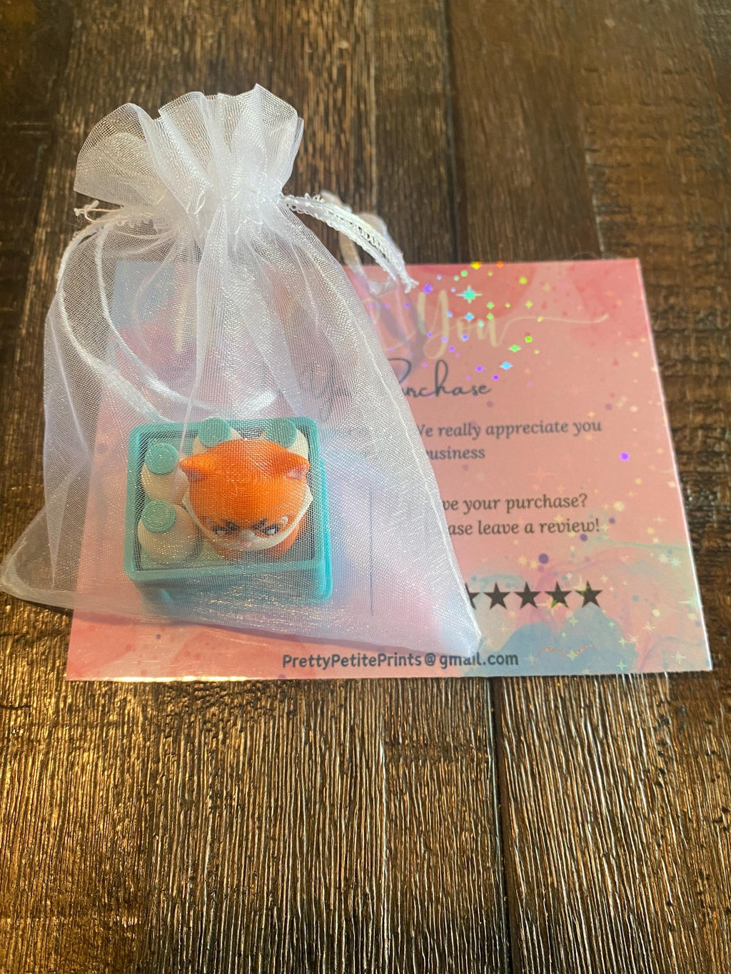 Kitty Cat in Milk Crate Fidget Clicker Keychain | 3D Printed Sensory Toy | Cat Gift