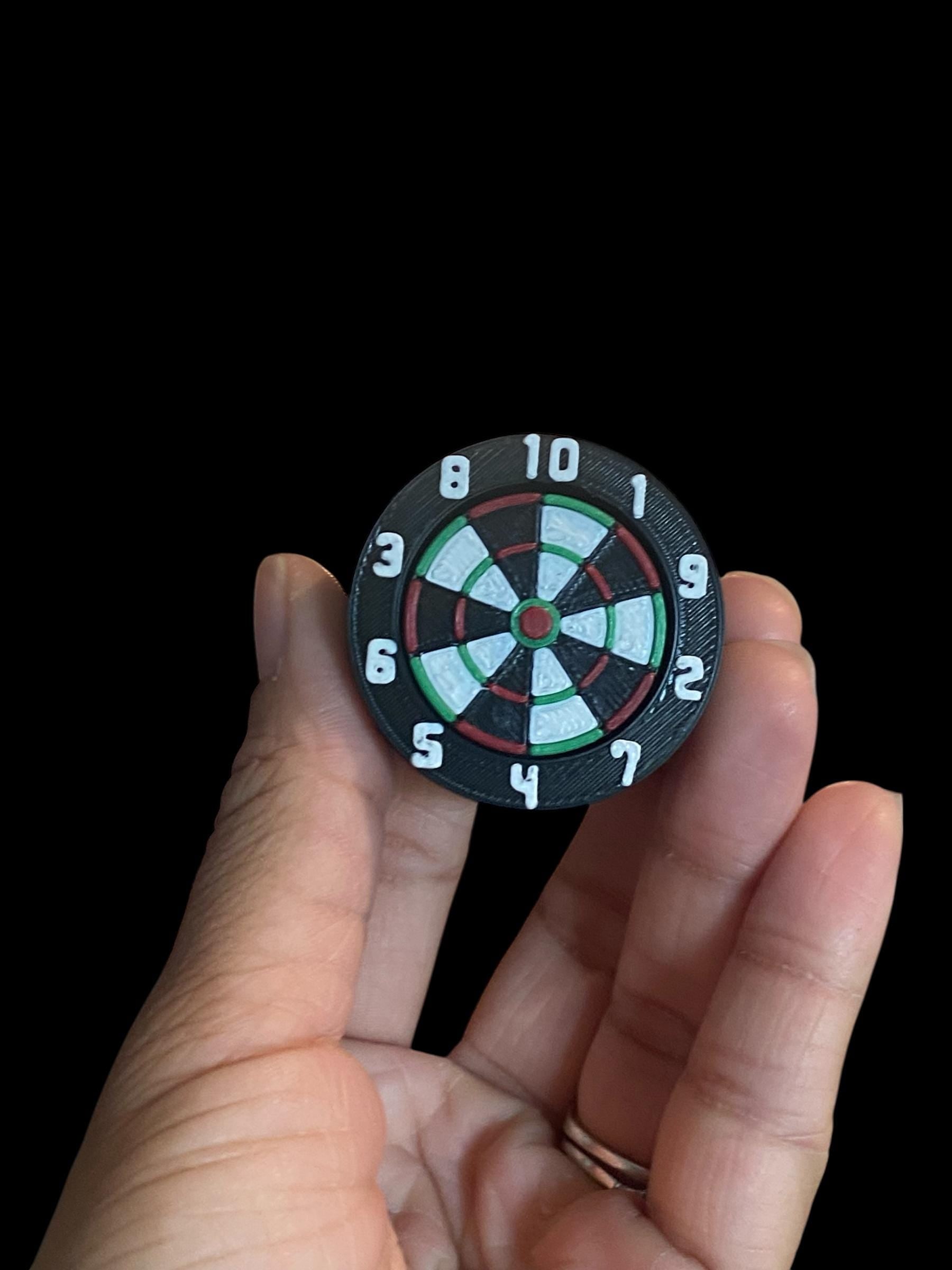 Dart Board Fidget Clicker Keychain | 3D Printed Sensory Toy | Game Lover Gift