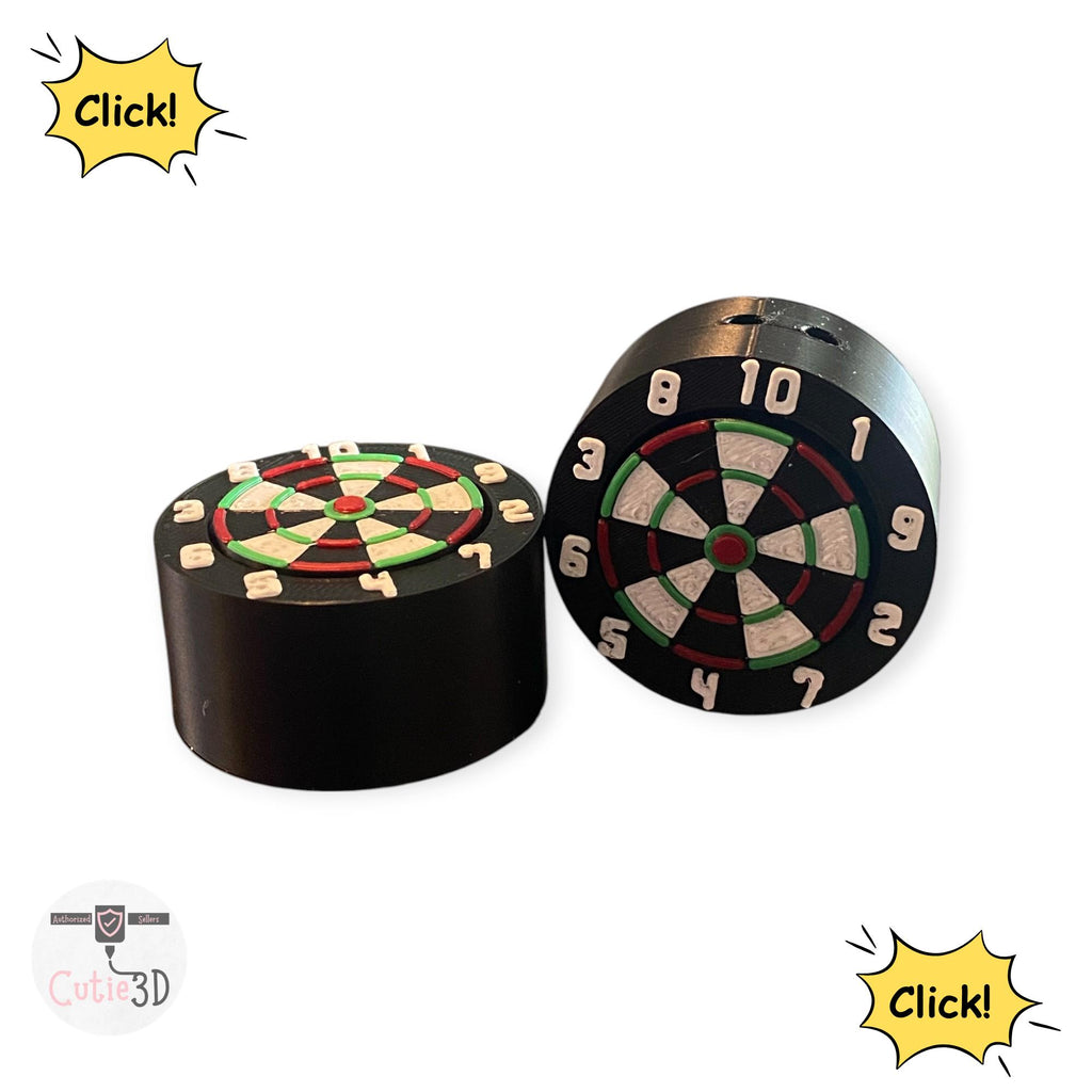 Dart Board Fidget Clicker Keychain | 3D Printed Sensory Toy | Game Lover Gift