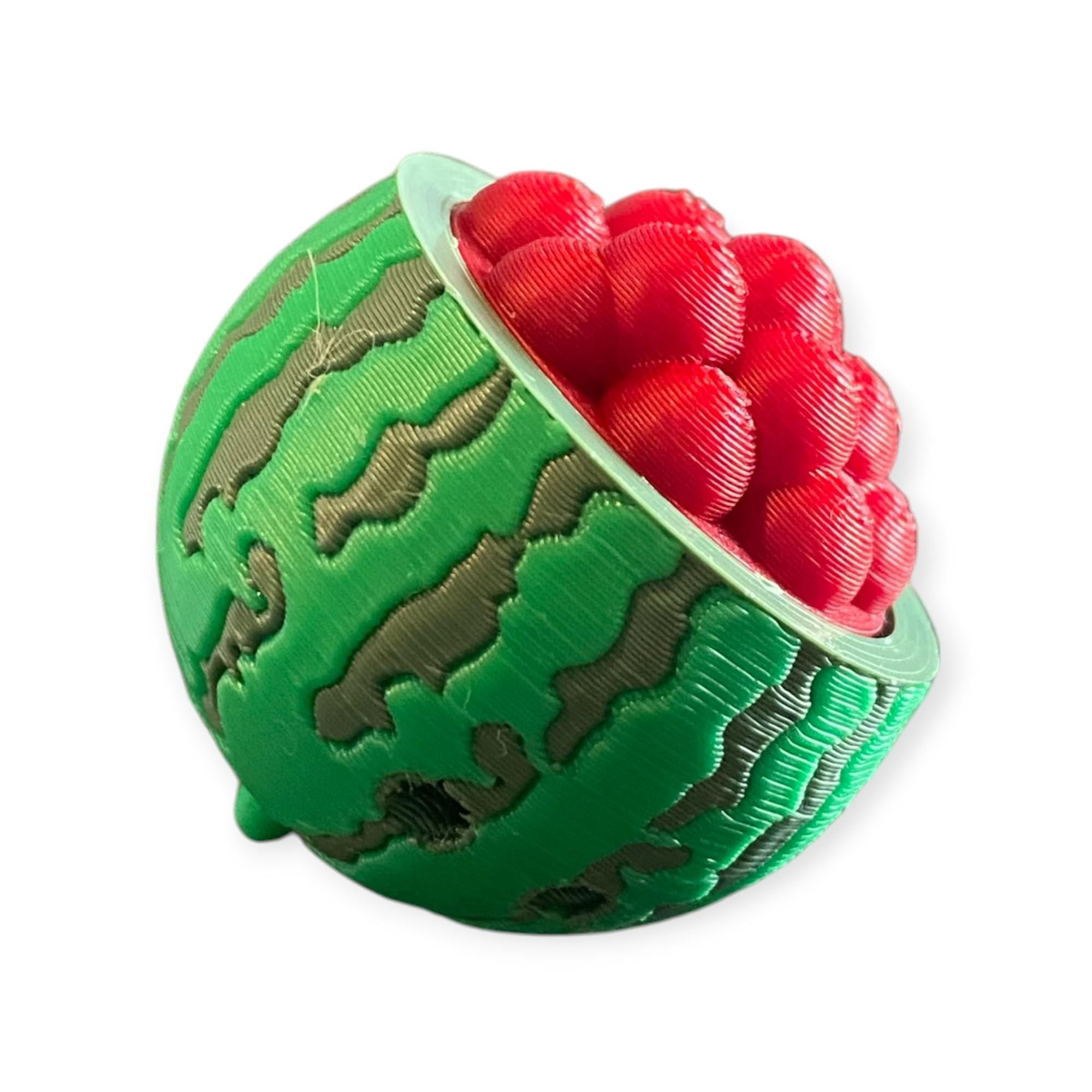 Juicy Watermelon Bowl Fidget Clicker Keychain | 3D Printed Sensory Toy | Summer Gift