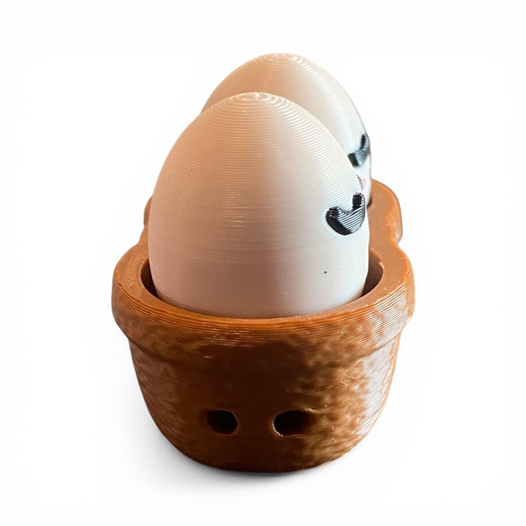 Cozy Chill Eggs Fidget Clicker Keychain | 3D Printed Sensory Toy | Anxiety Relief Gift