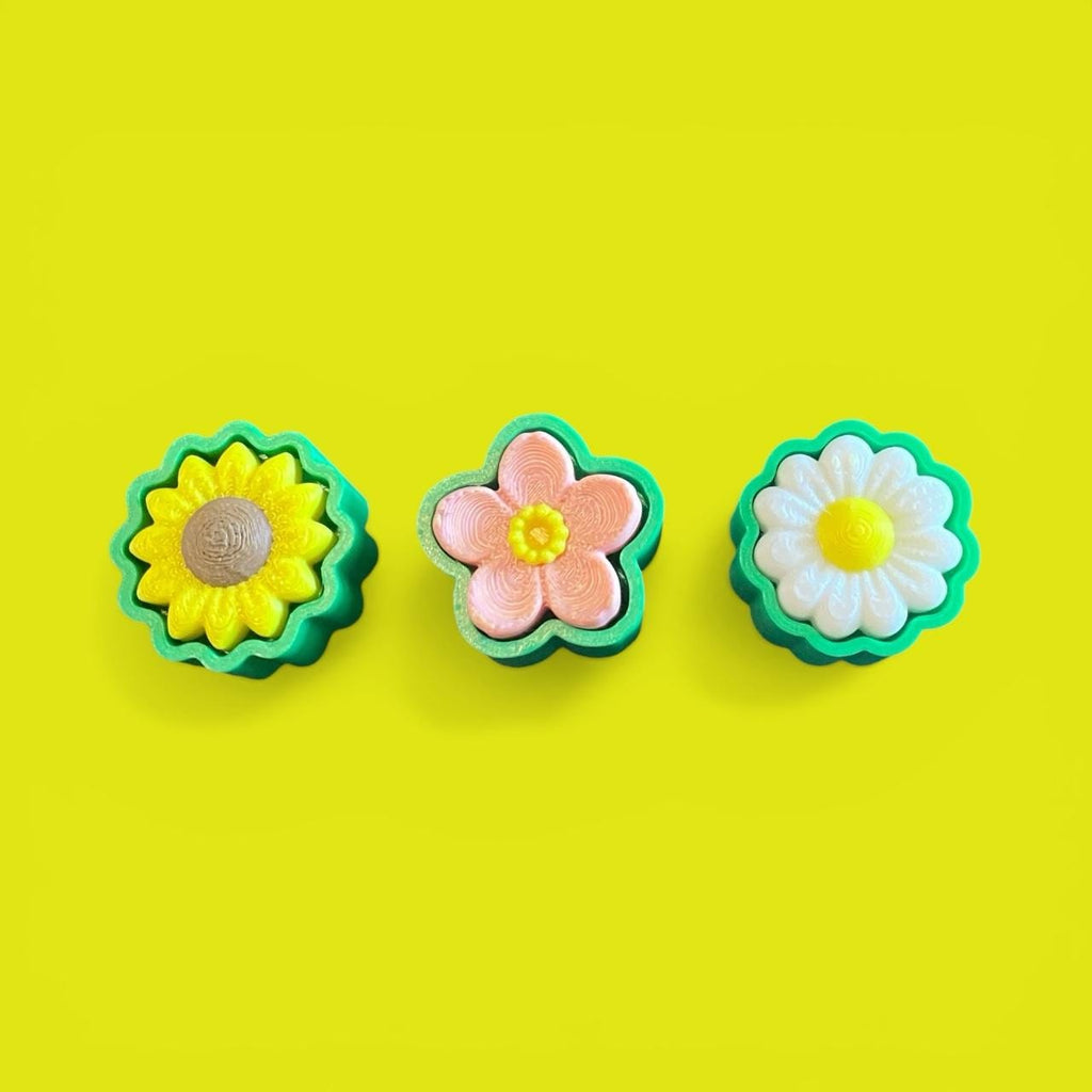 Spring Flower Fidget Clicker Set | 3D Printed Sensory Toy | Floral Gift