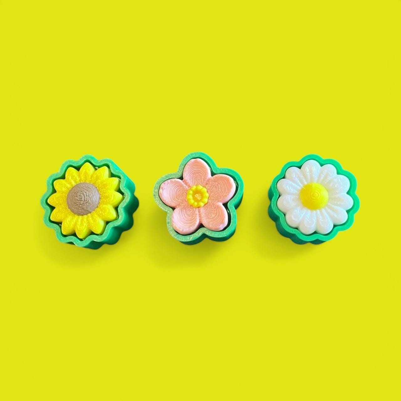 Spring Flower Fidget Clicker Set | 3D Printed Sensory Toy | Floral Gift