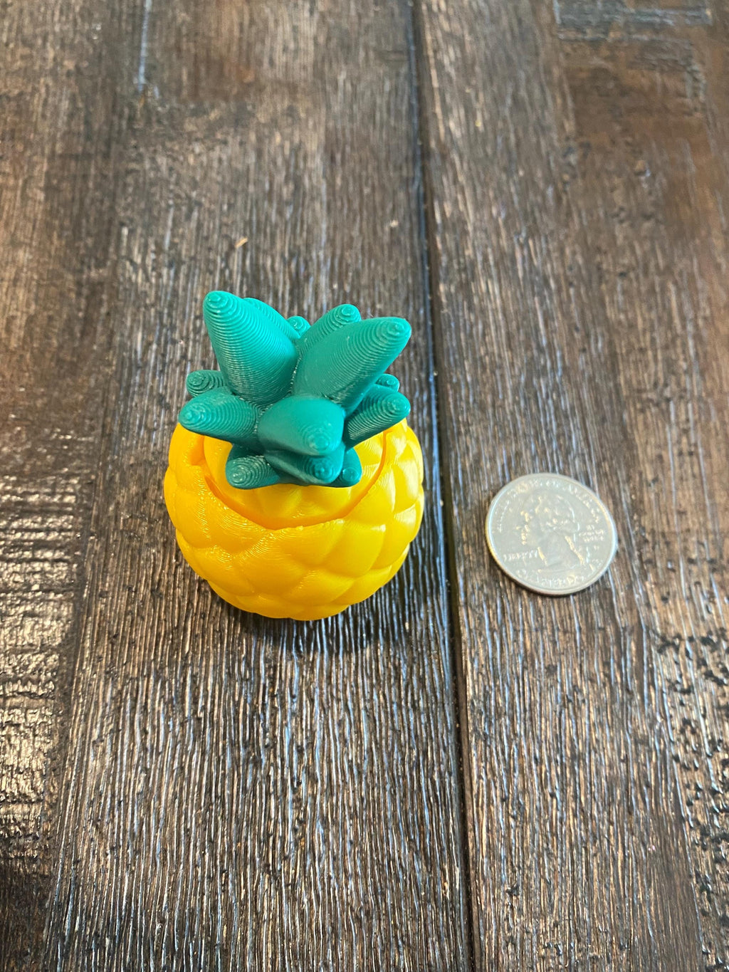 Juicy Pineapple Fidget Clicker Keychain | 3D Printed Sensory Toy | Anxiety Relief Gift