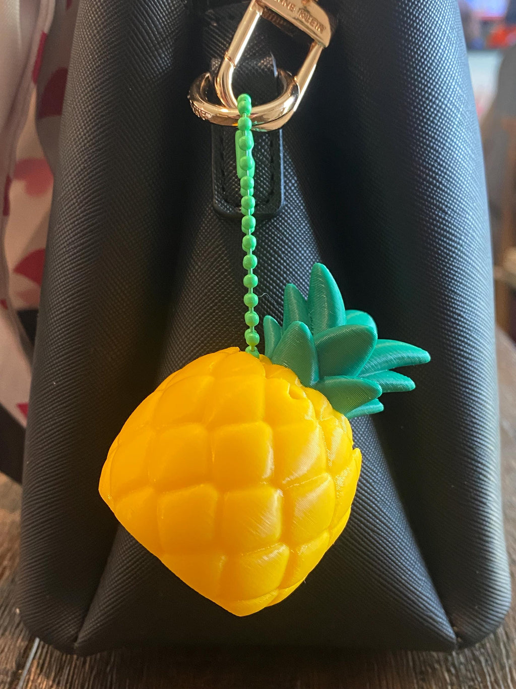 Juicy Pineapple Fidget Clicker Keychain | 3D Printed Sensory Toy | Anxiety Relief Gift
