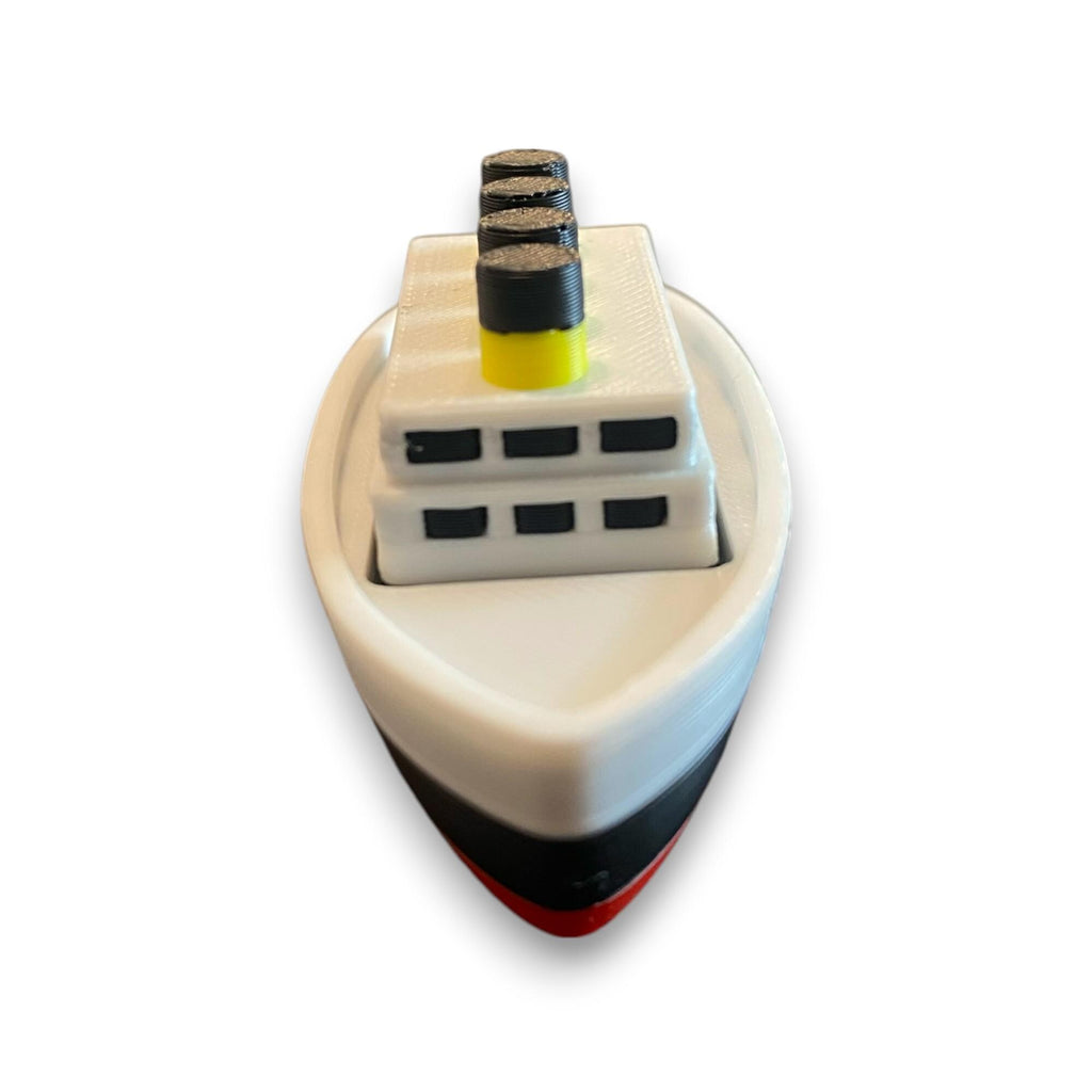 Summer Cruise Ship Fidget Clicker Keychain | 3D Printed Sensory Toy | Vacation Gift