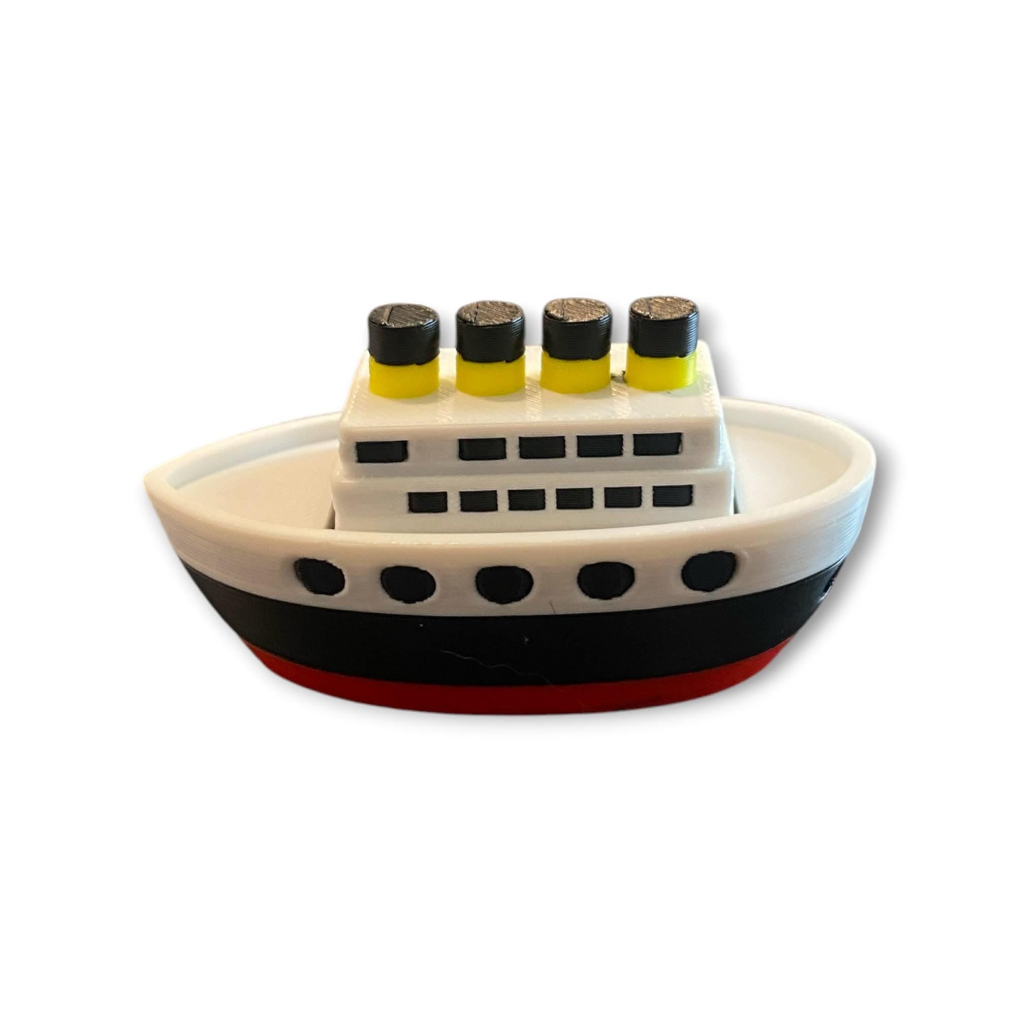 Summer Cruise Ship Fidget Clicker Keychain | 3D Printed Sensory Toy | Vacation Gift