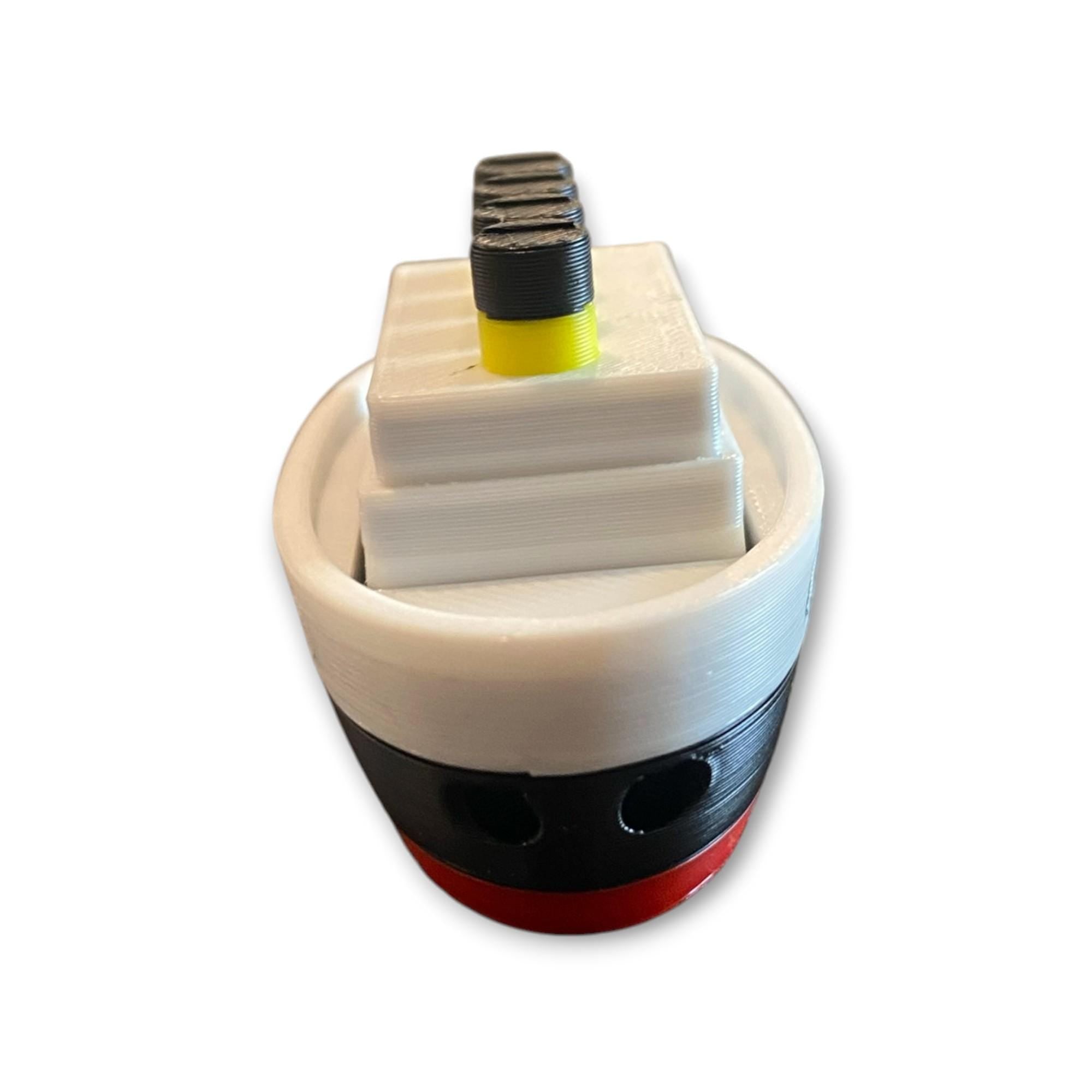 Summer Cruise Ship Fidget Clicker Keychain | 3D Printed Sensory Toy | Vacation Gift