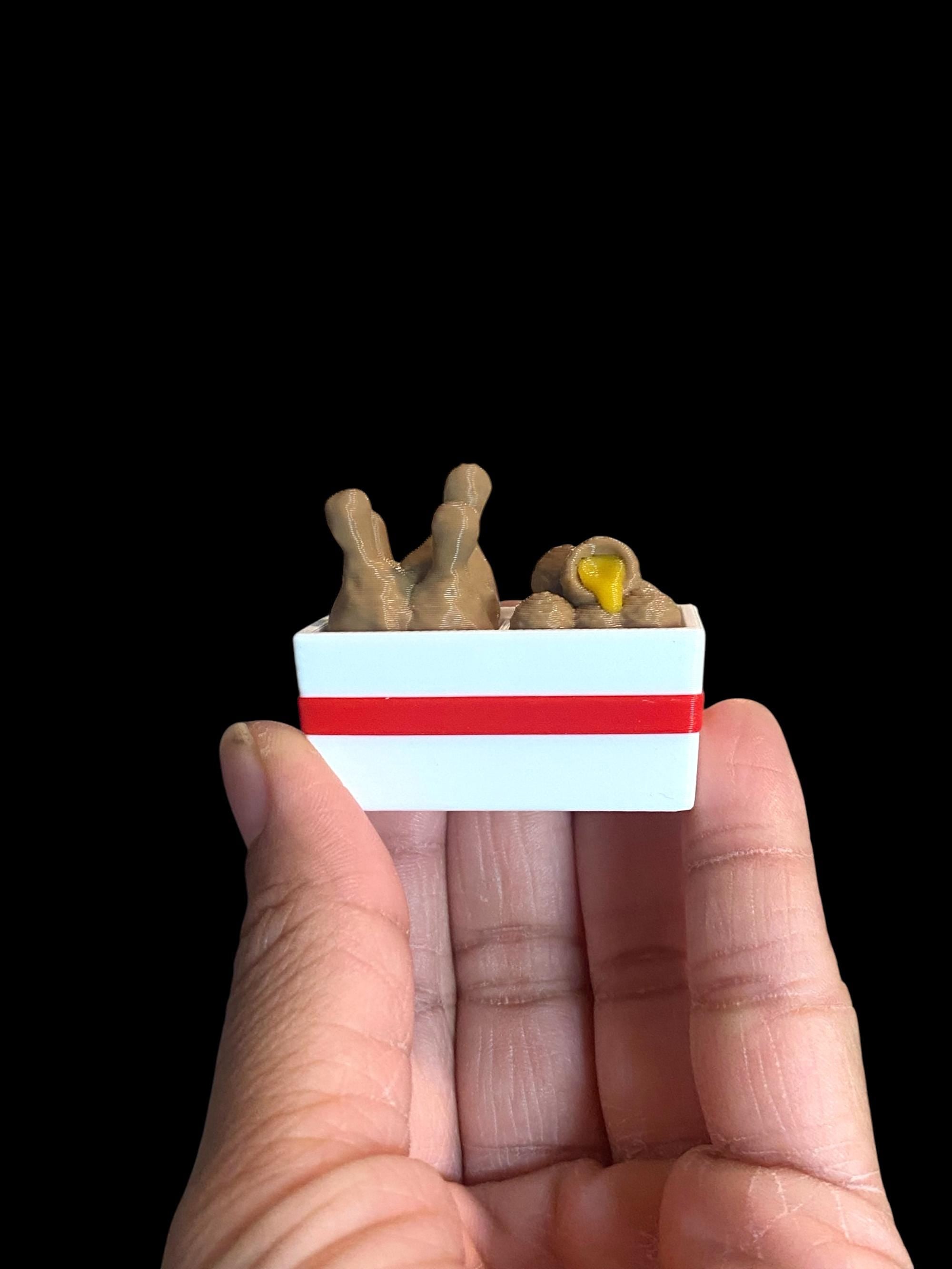 Delicious Fried Combo Box Fidget Clicker Keychain | 3D Printed Sensory Toy | Foodie Gift