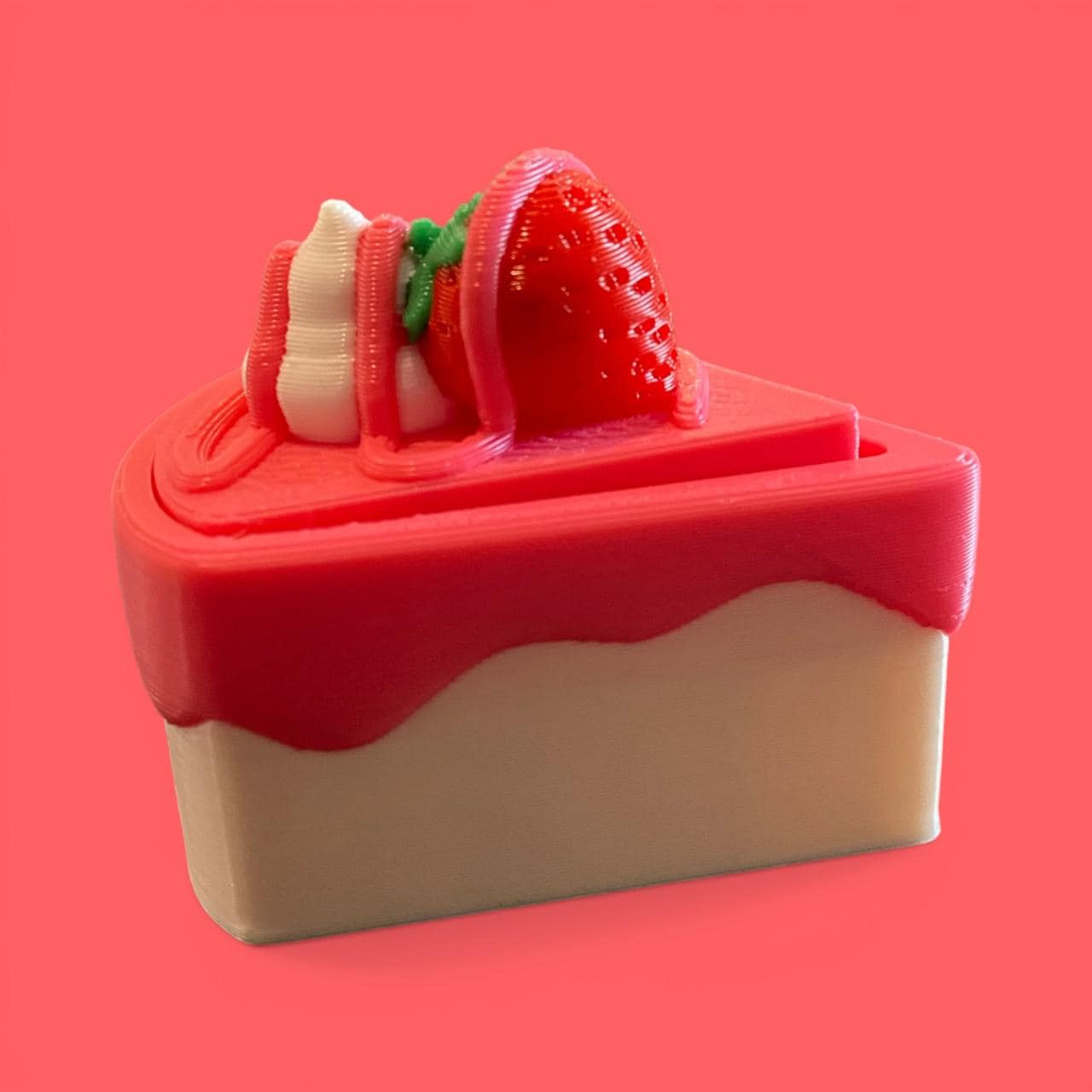 Spring Cake Fidget Clicker Keychain | 3D Printed Sensory Toy | Foodie Gift