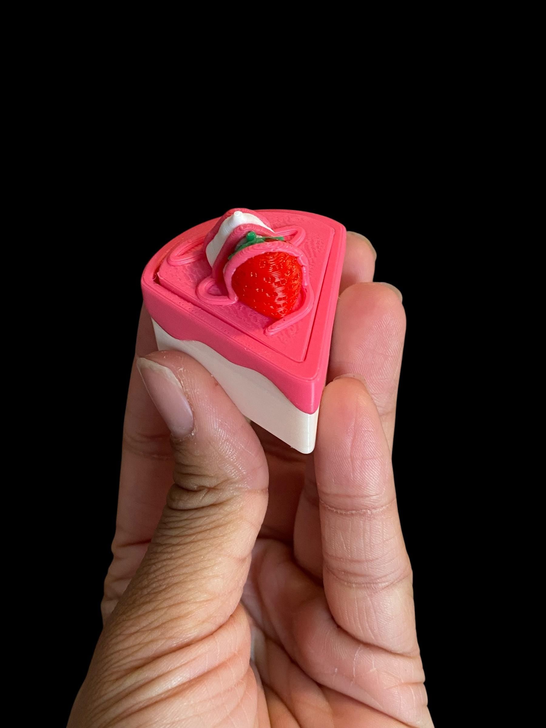 Spring Cake Fidget Clicker Keychain | 3D Printed Sensory Toy | Foodie Gift